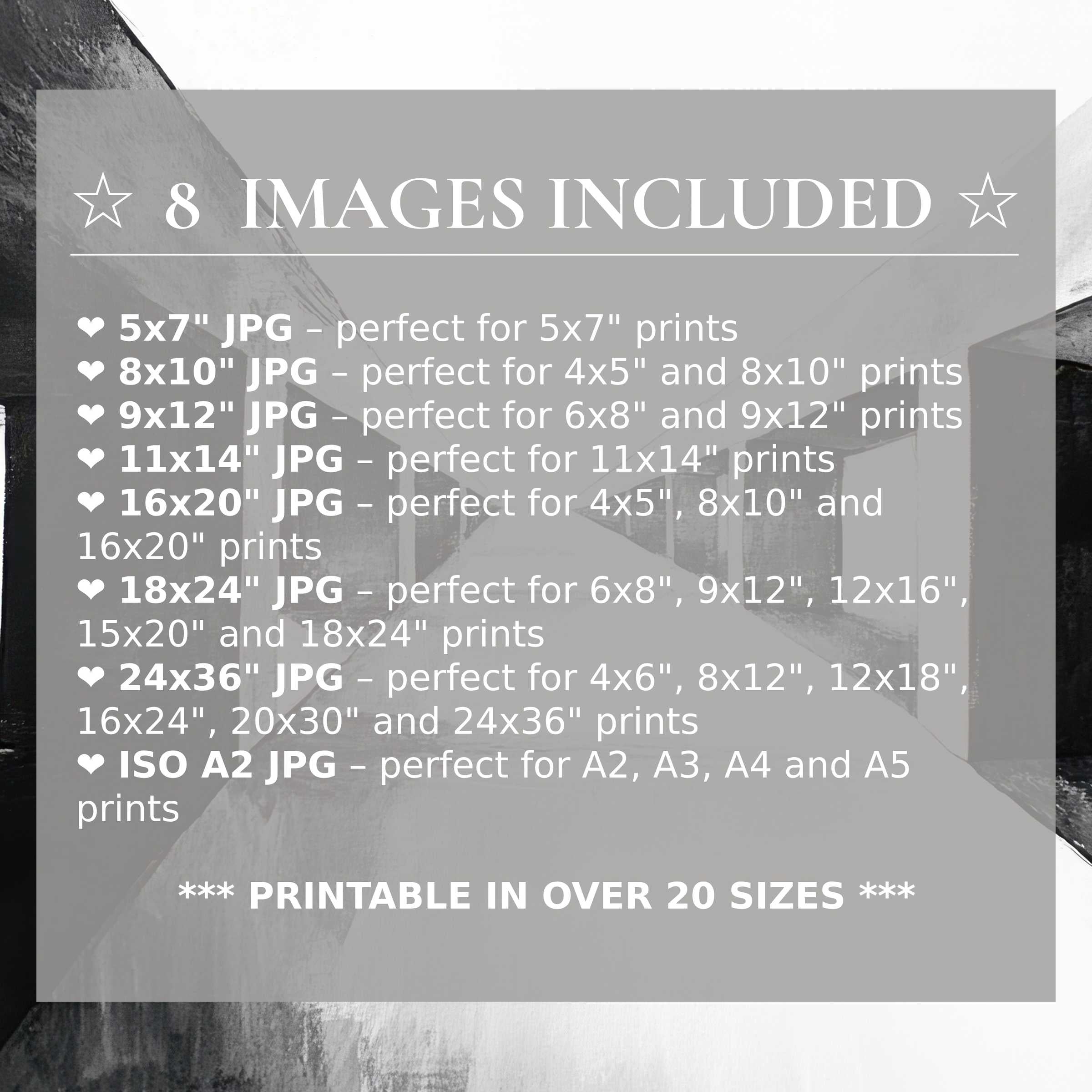 Bold black and white digital print exudes radiant depth and modern elegance, including 8 high-quality sizes for versatile luxury interiors