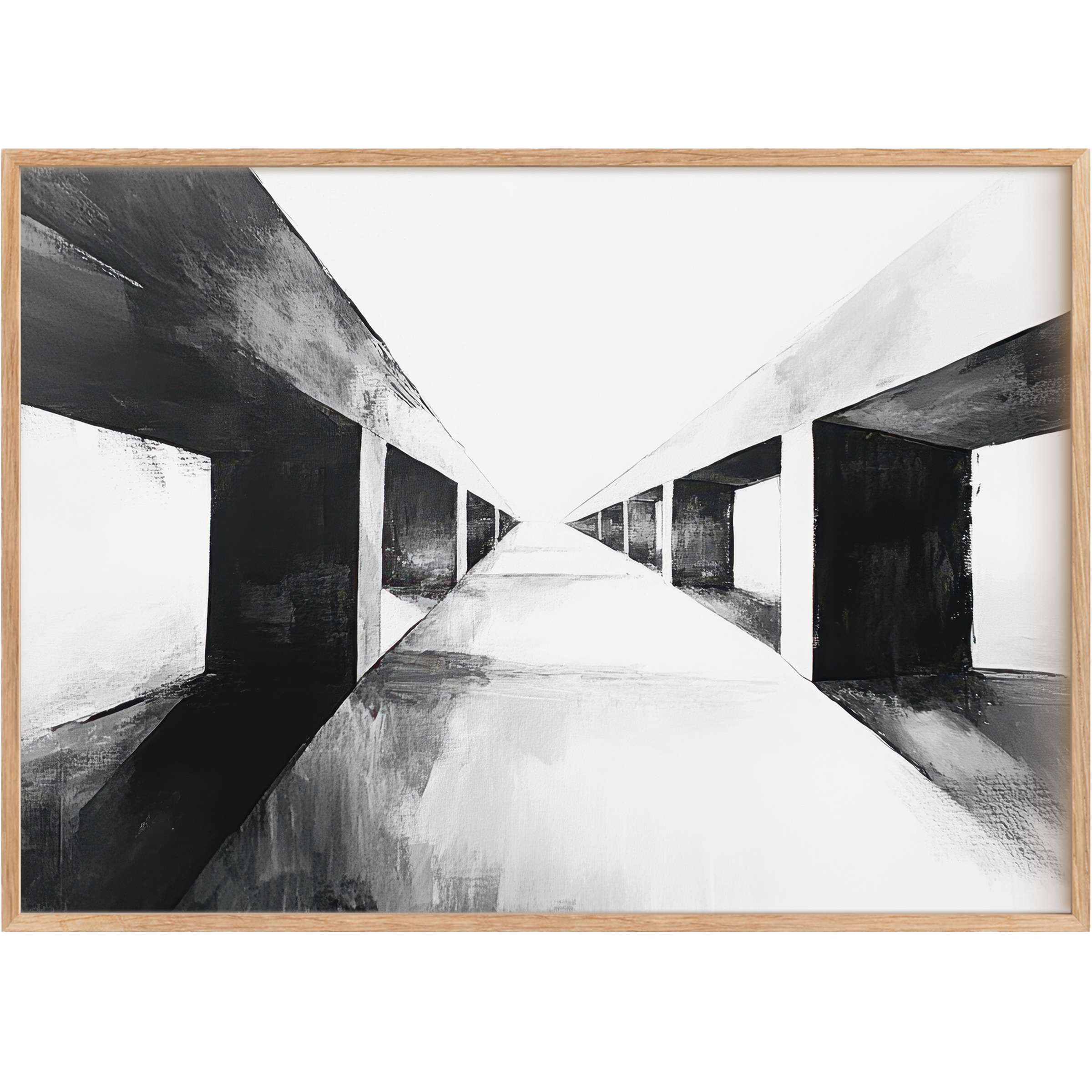 Bold and striking black and white printable wall art, creating a sleek, modern ambiance with dramatic depth and contrast