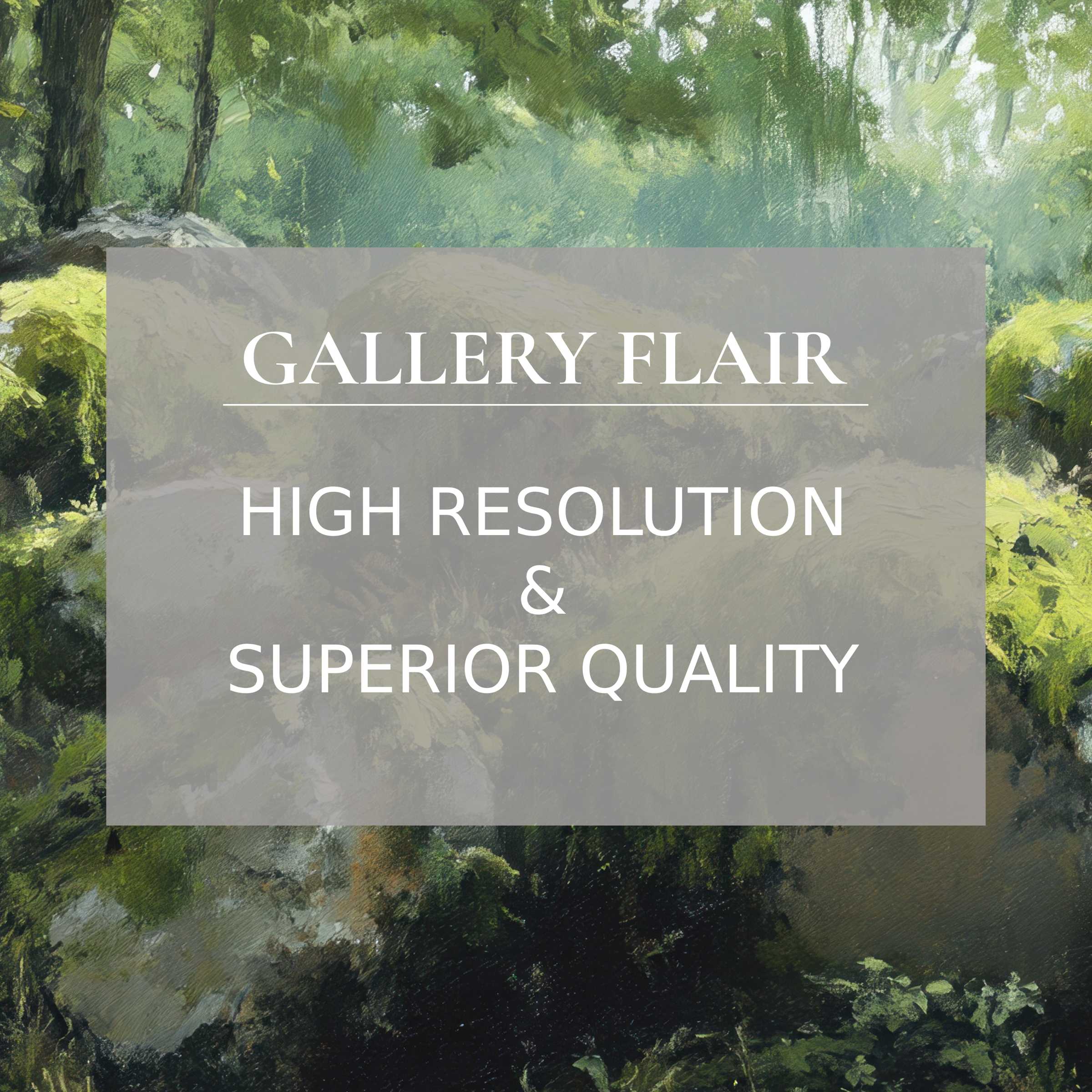 Elegantly detailed landscape with lush greenery, offering crisp resolution and clarity in this tree Frame TV picture