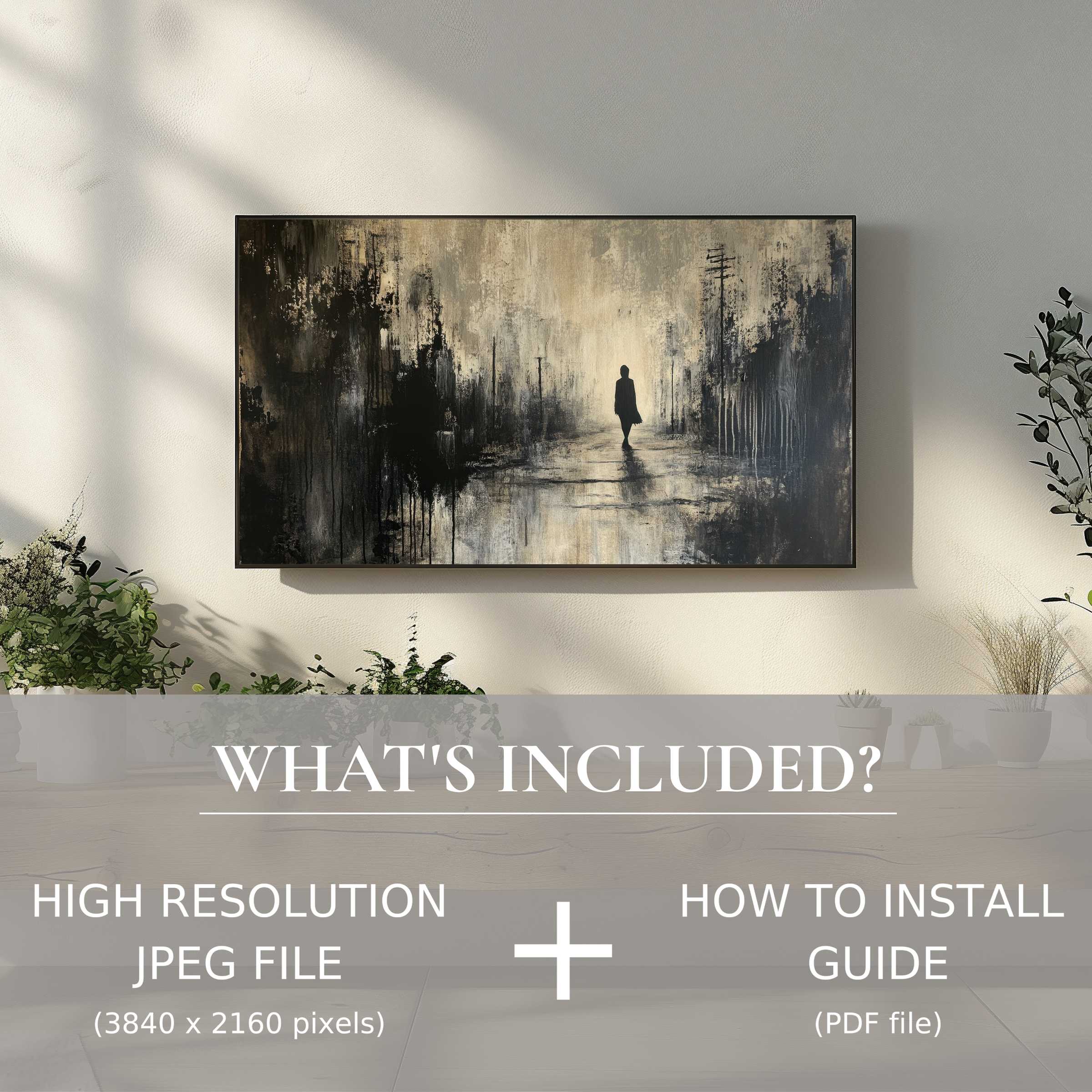 Street art digital TV art download, elevating living spaces with modern ease and chic digital décor