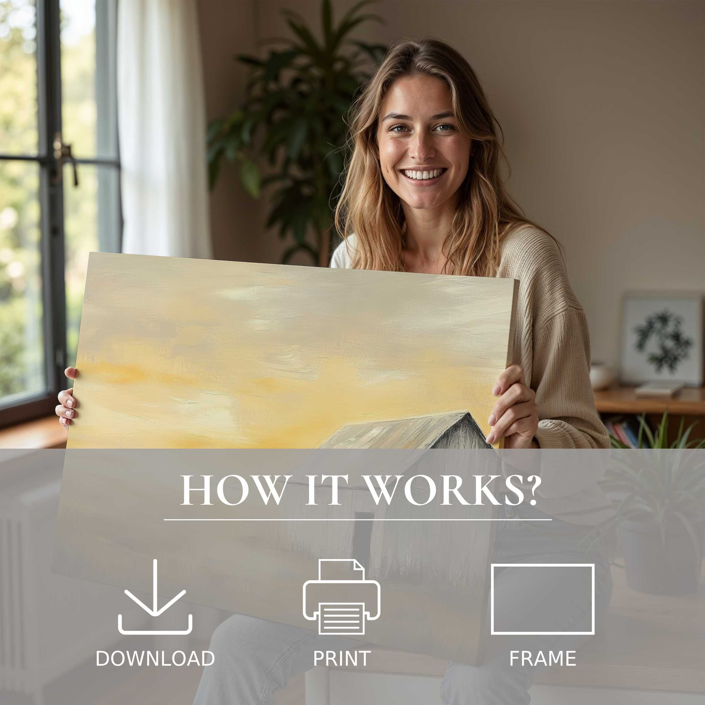 Radiant joy in a modern home where summer digital art print transforms spaces with effortless elegance and serene warmth