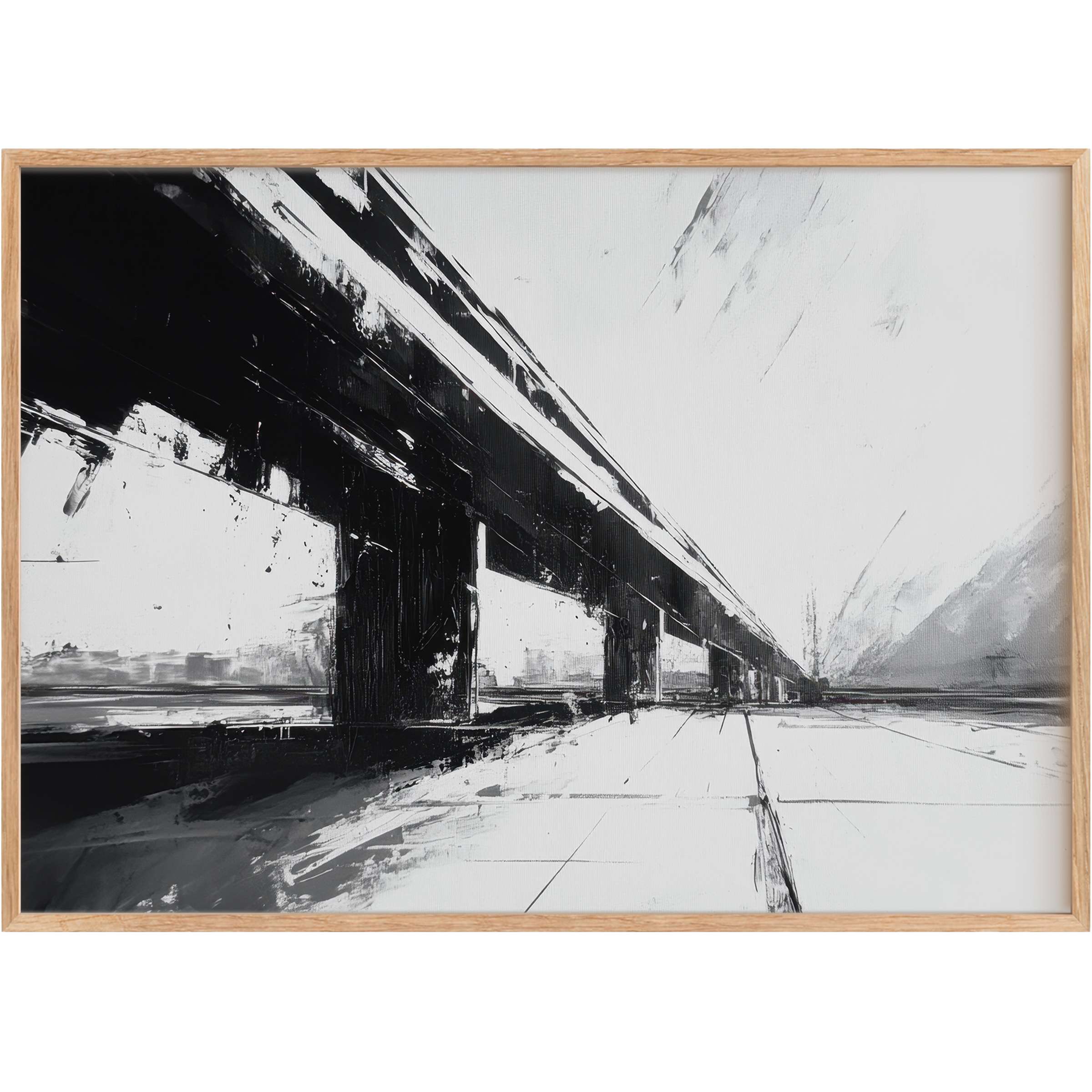 Bold black and white printable wall art captures sleek urban energy, adding dynamic contrast and modern sophistication to any stylish space