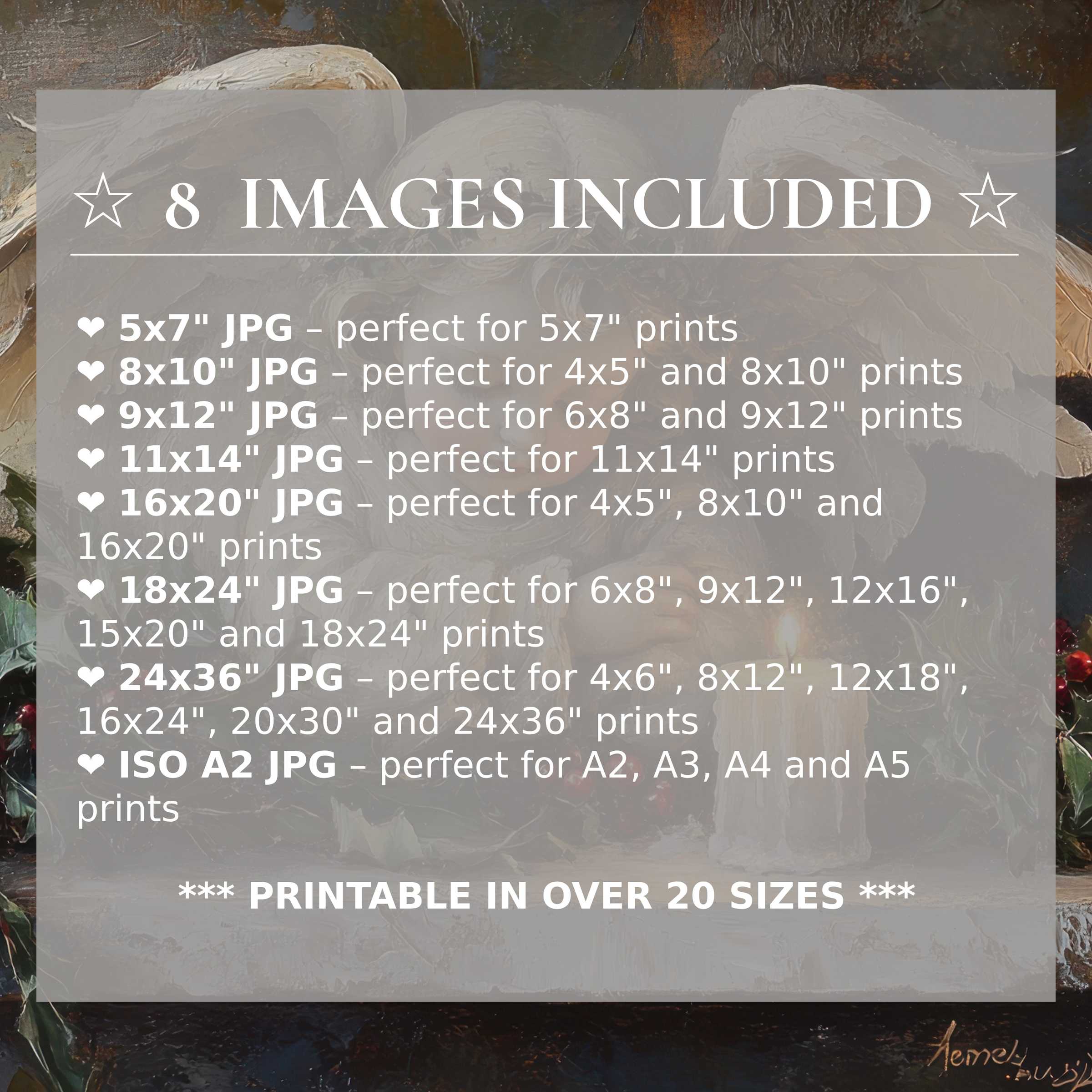 Christmas digital print in radiant whites and deep greens, evoking timeless elegance; delivered in 8 high-res sizes for versatile modern decor