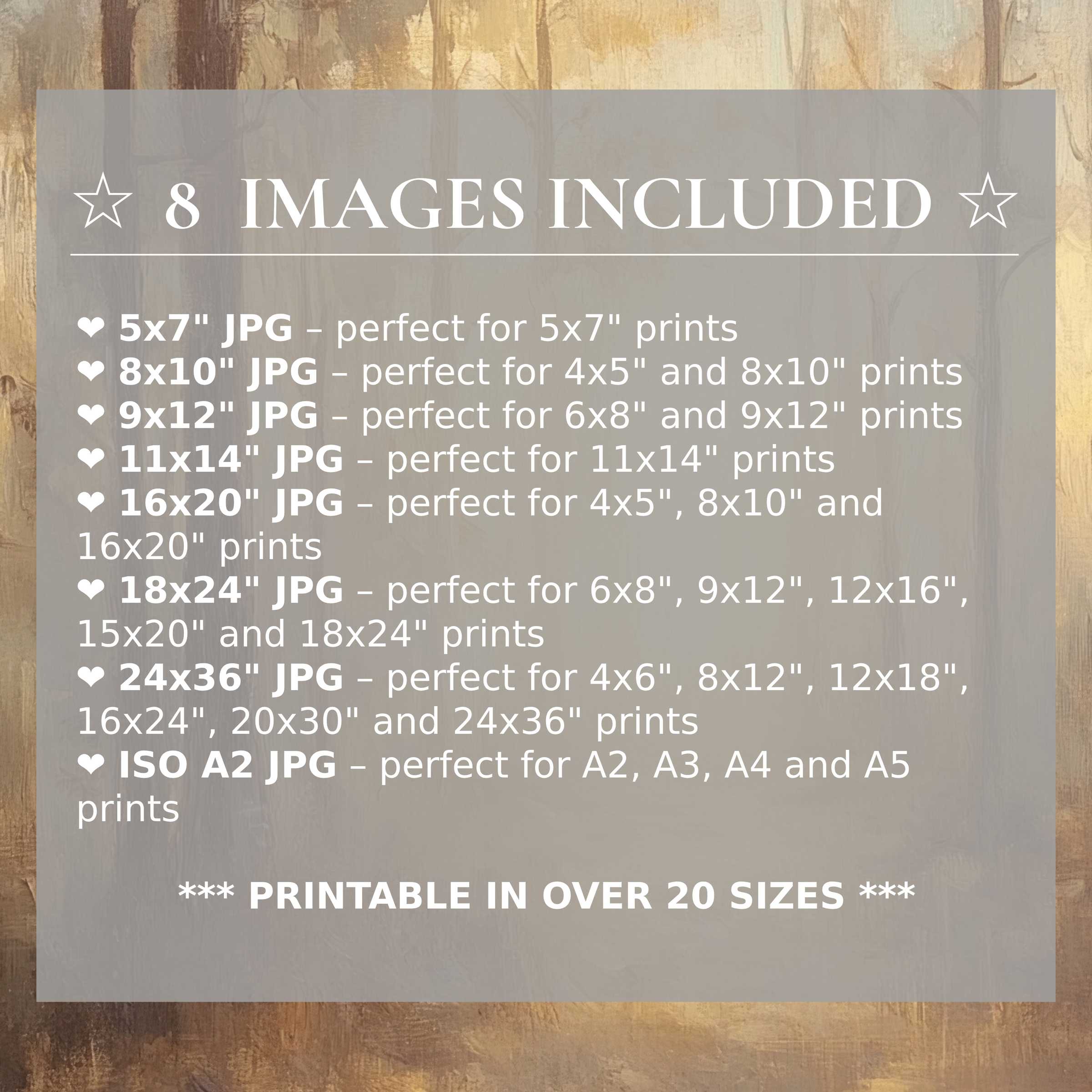 Fall digital print with radiant amber and gold tones, offering 8 high-quality sizes included to elevate modern interiors with versatile elegance
