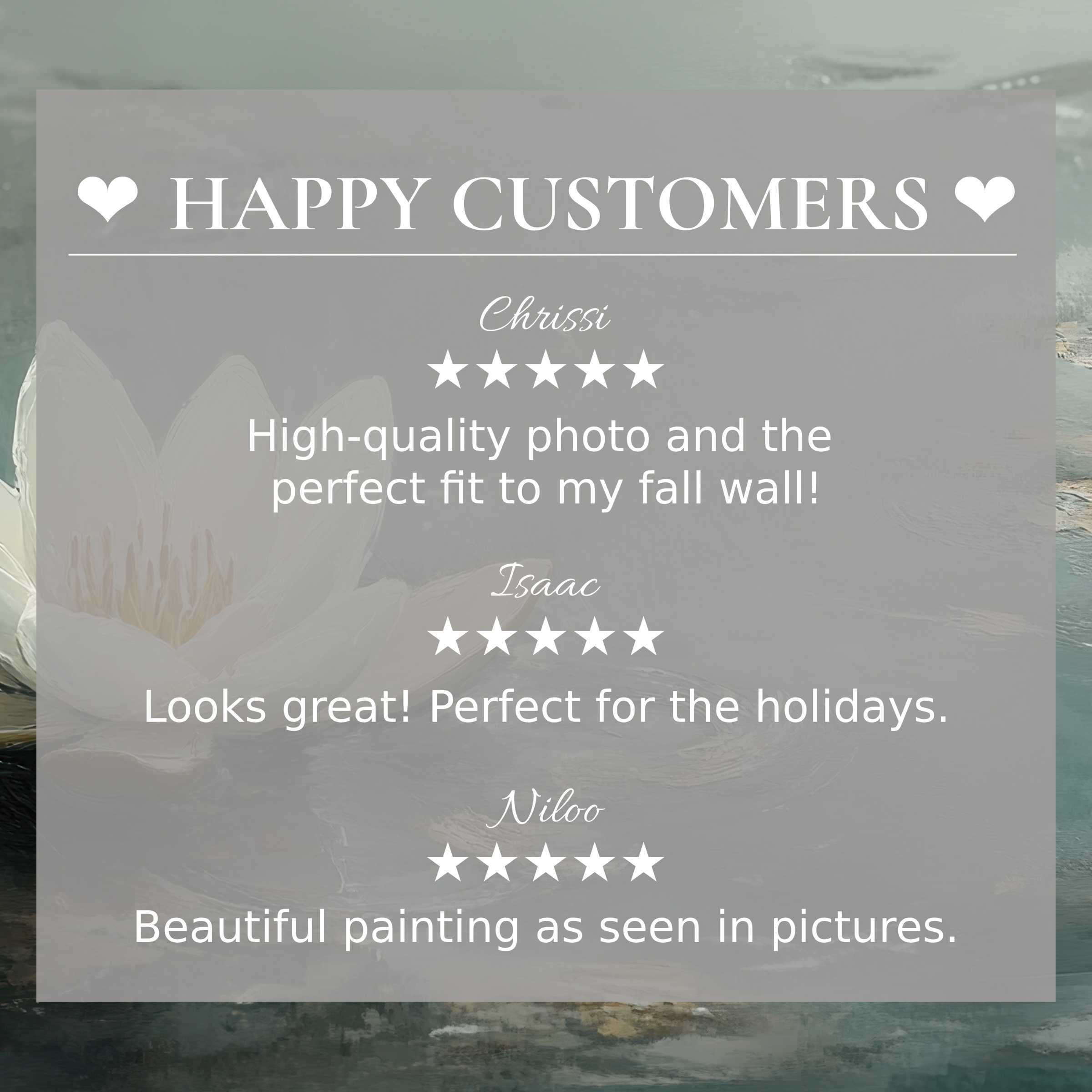 Elegant botanical art for Frame TV with abstract muted tones, highlighting happy customer reviews and trusted style