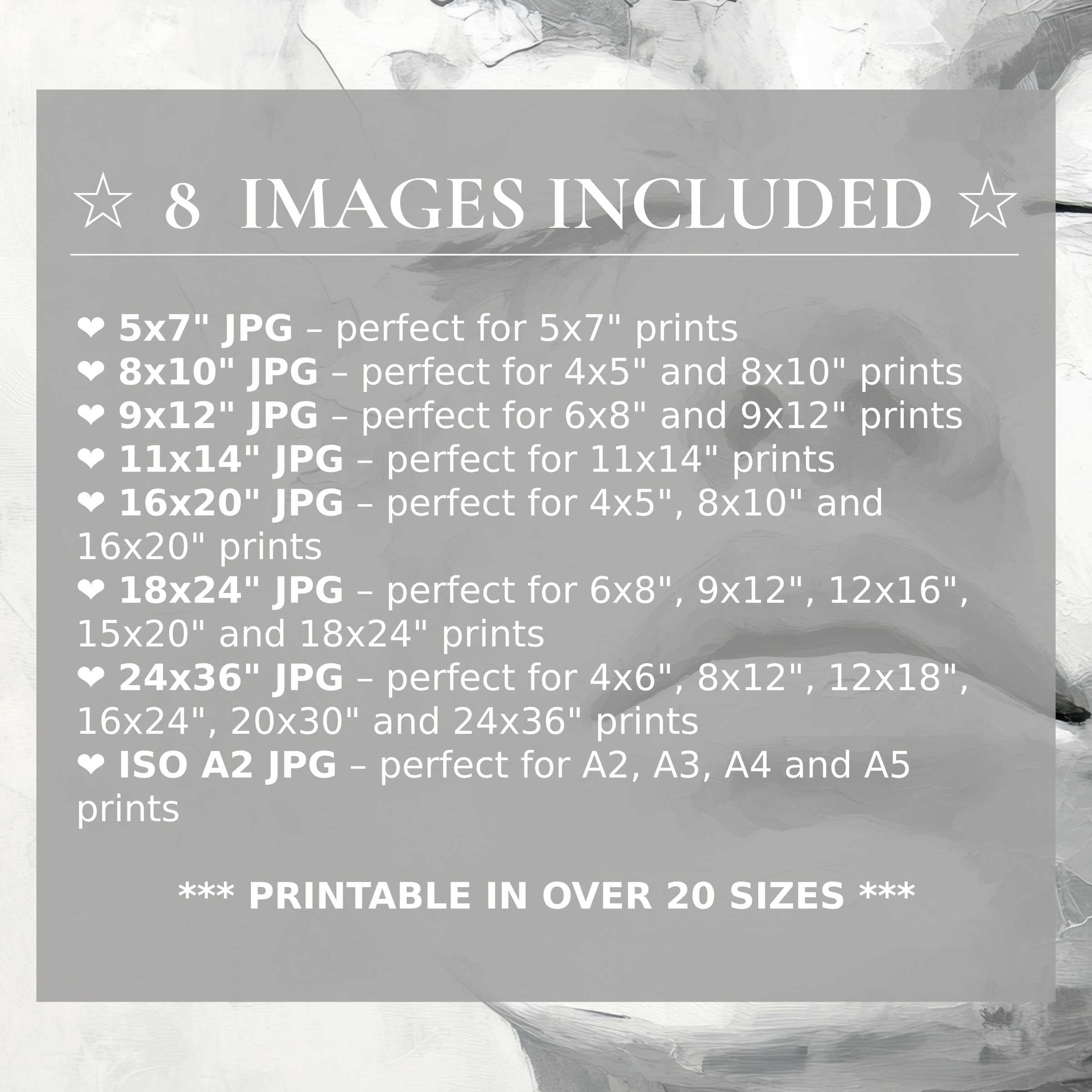 Black and white digital print exuding bold contrast and serene depth, delivered in 8 high-quality sizes for seamless modern interior styling