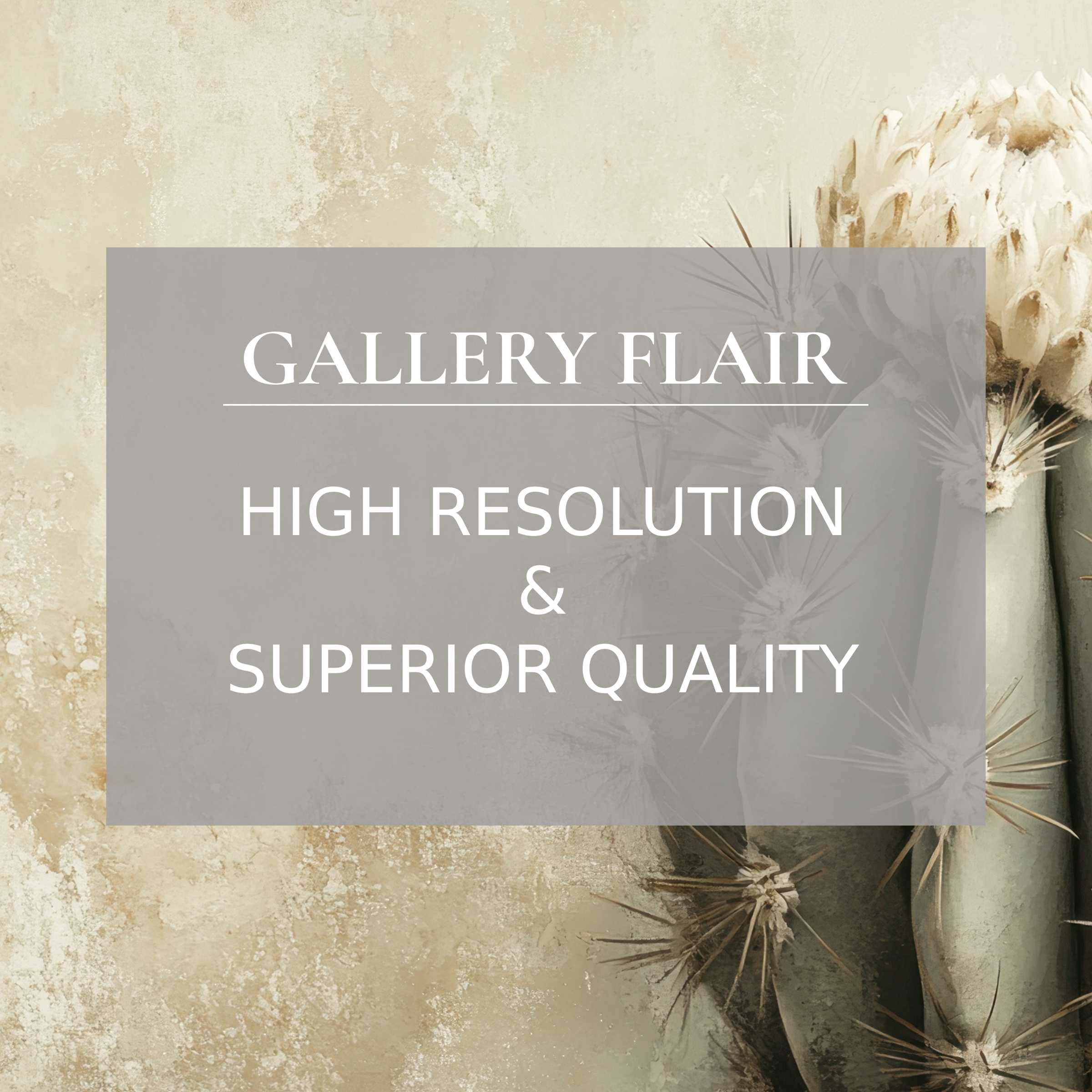 Elegant high-resolution cactus artwork with muted tones, showcasing refined detail in a neutral Frame TV picture