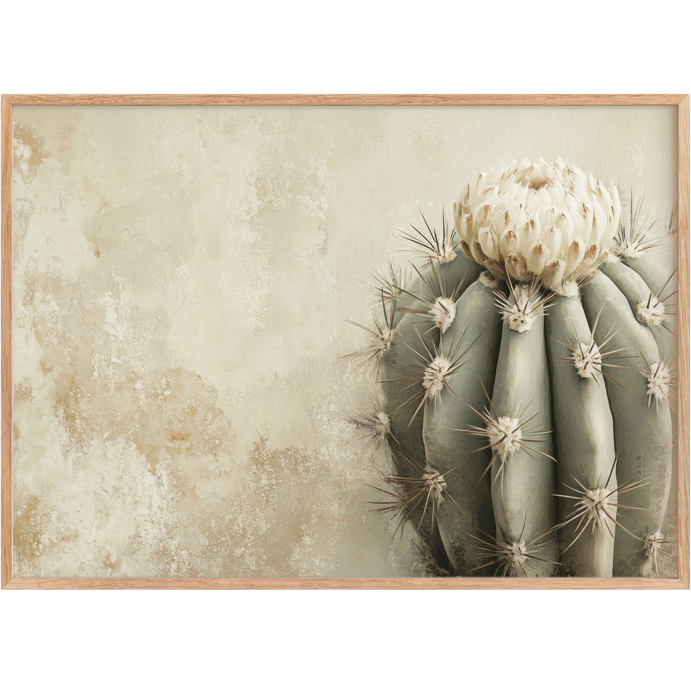 Softly muted greens and warm beige tones create a calming, organic ambiance in this neutral printable wall art, perfect for elevating chic interiors