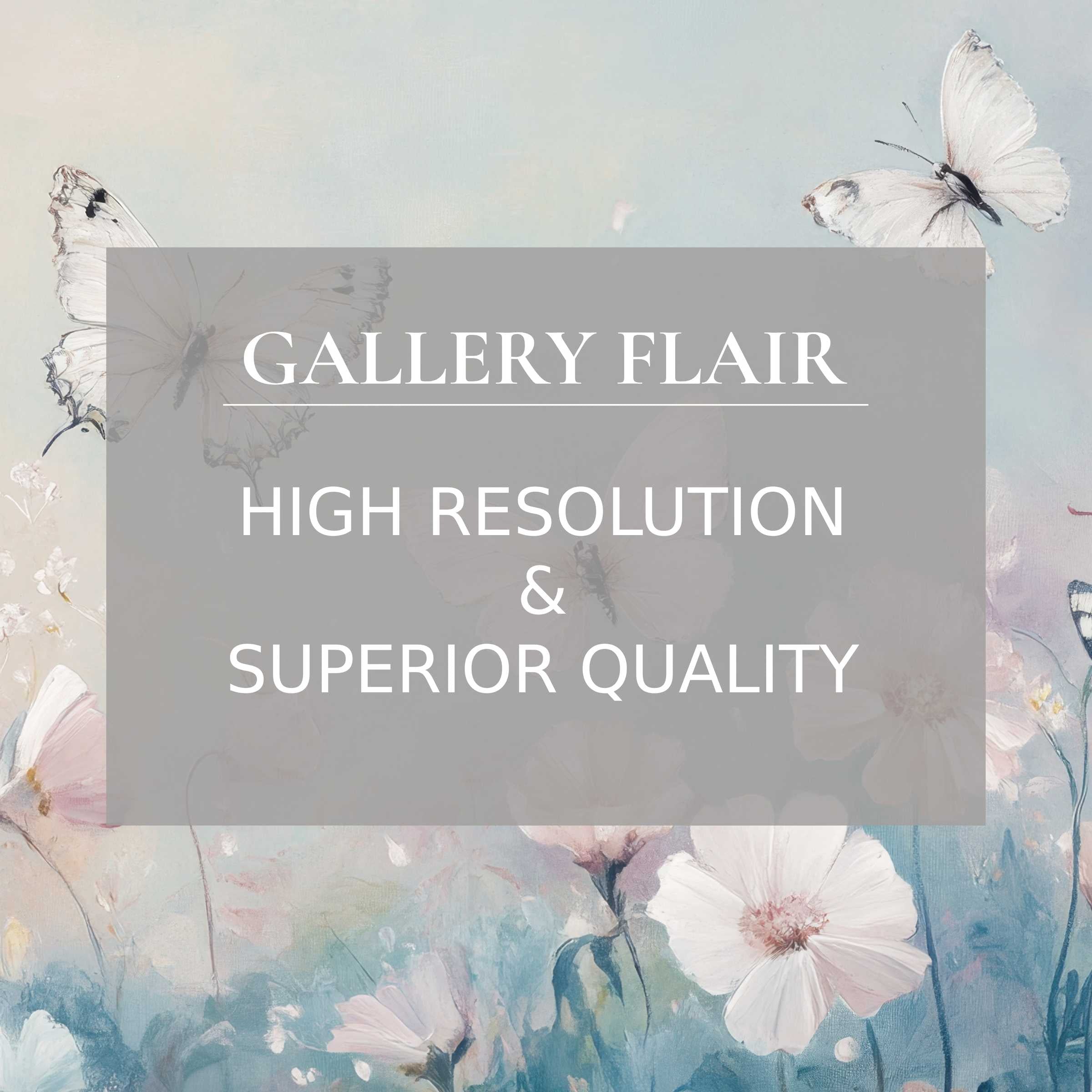 Nursery printable art featuring soft pastel florals and delicate butterflies, imparting a calming, ethereal vibe with exquisite high-resolution detail to elevate chic modern nurseries