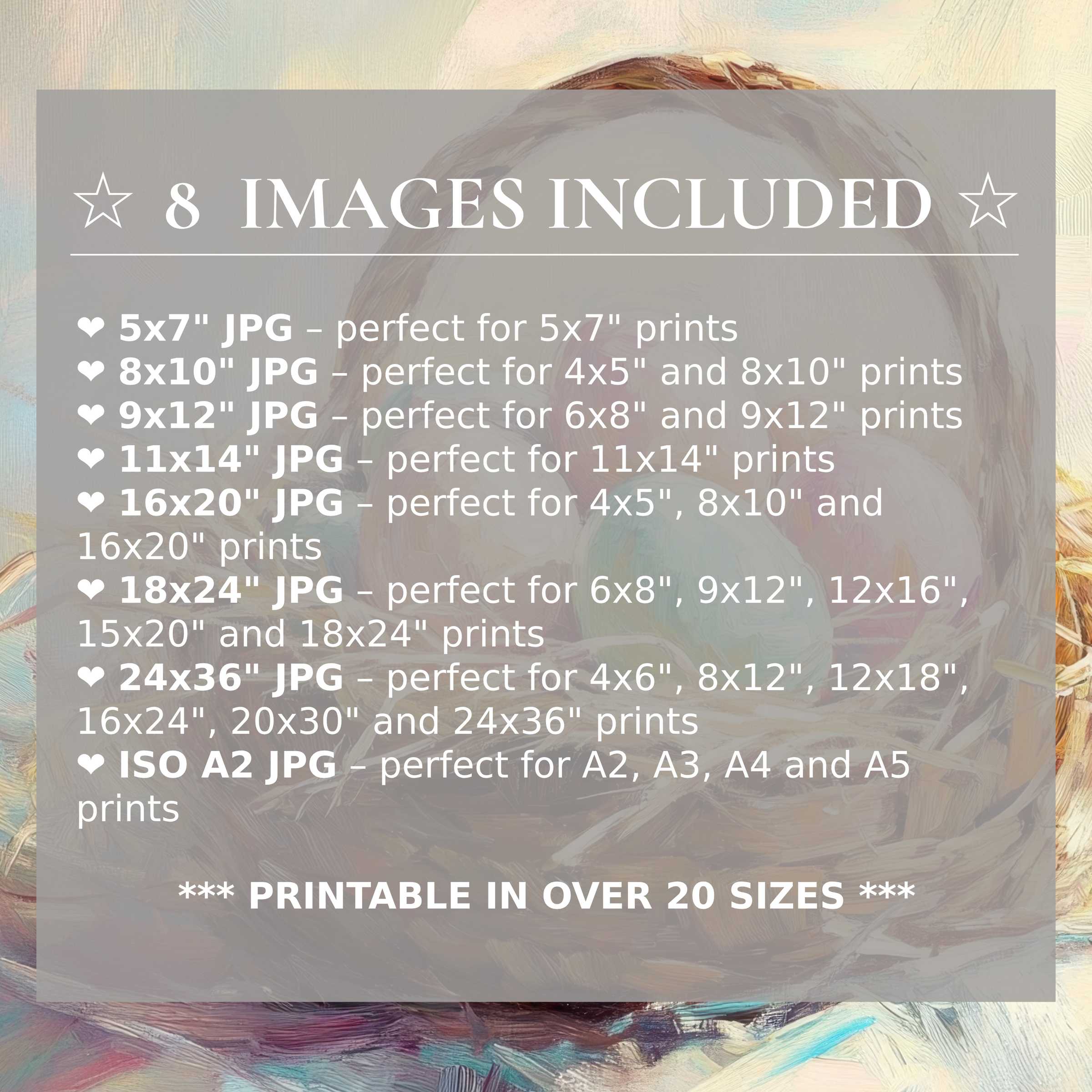 Radiant Easter digital print in soft pastels and warm earth tones, elevating modern interiors with 8 high-quality sizes included