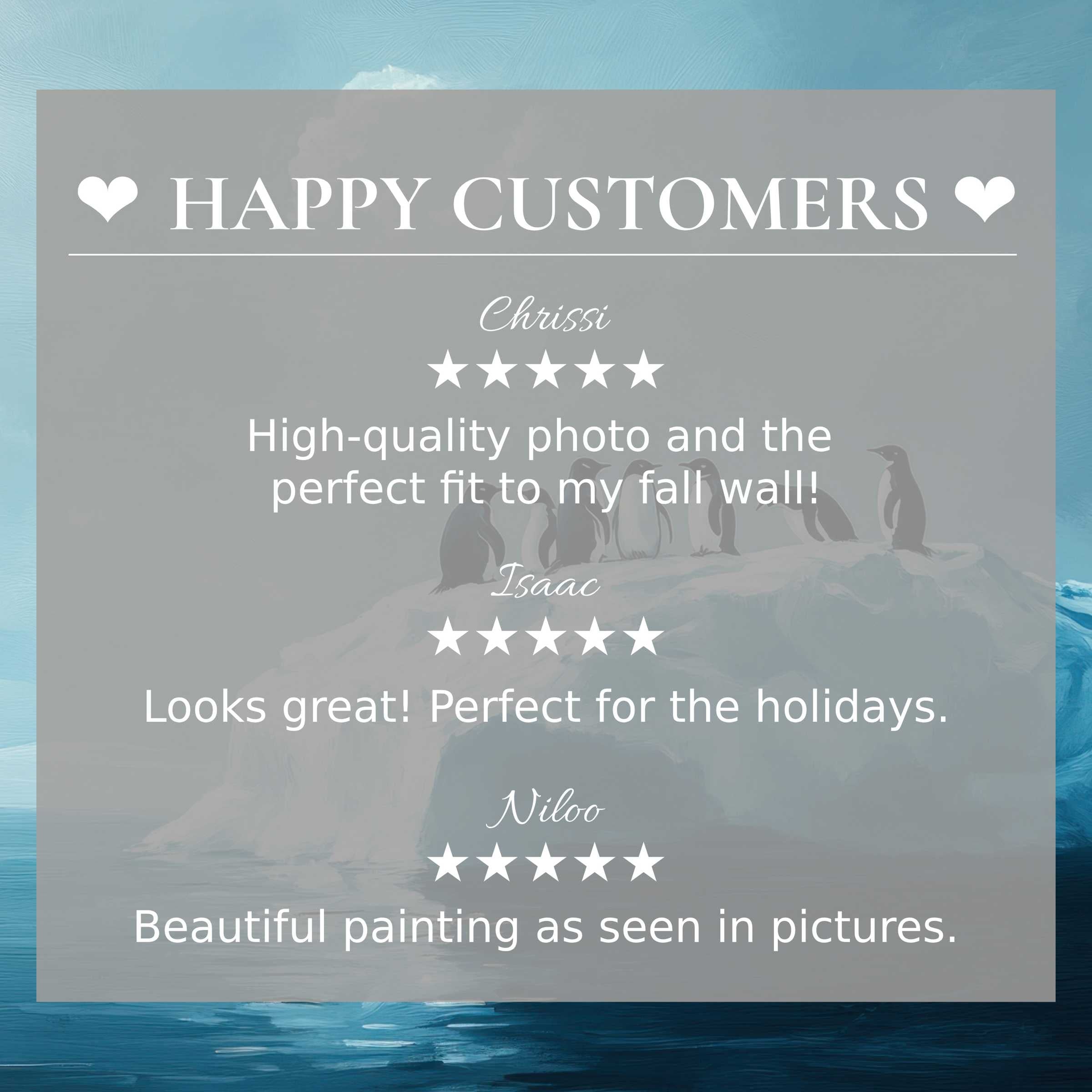 Street art for Frame TV with abstract icy blue tones and happy customer reviews building trust and style appeal