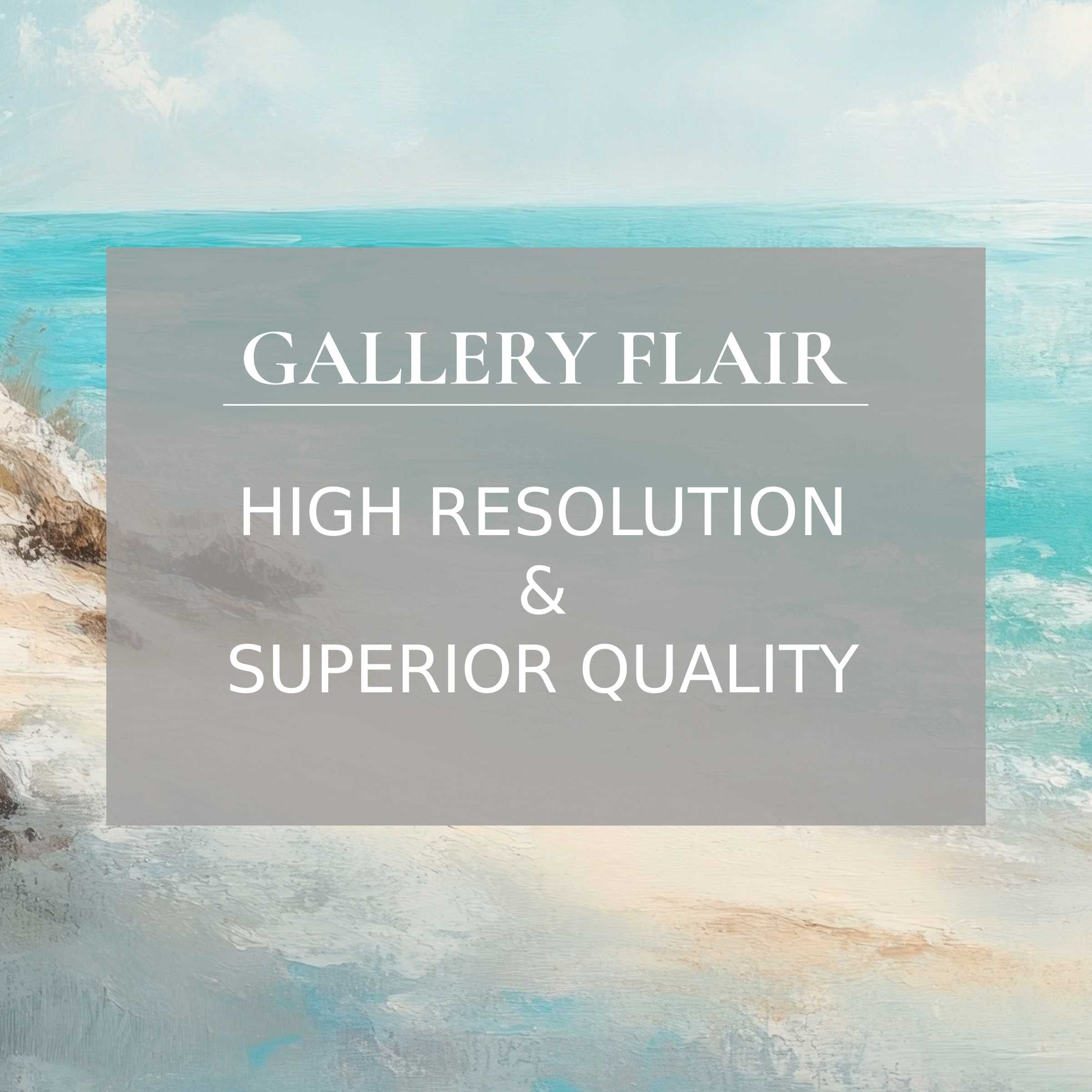 Elegant coastal artwork with vivid hues and crisp details in a high-resolution vintage Frame TV picture