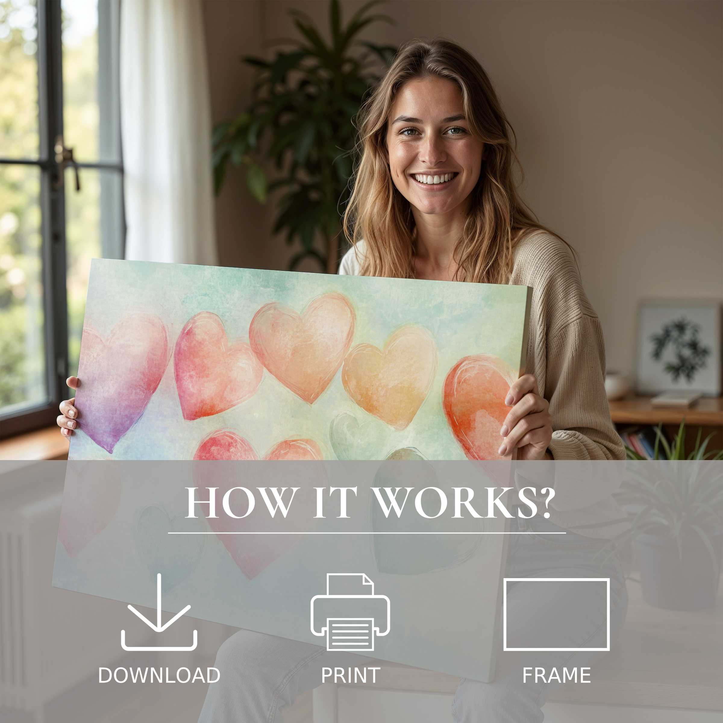 Elegant nursery digital art print transforms a modern home with warmth and joy, inviting heartfelt connection and calm