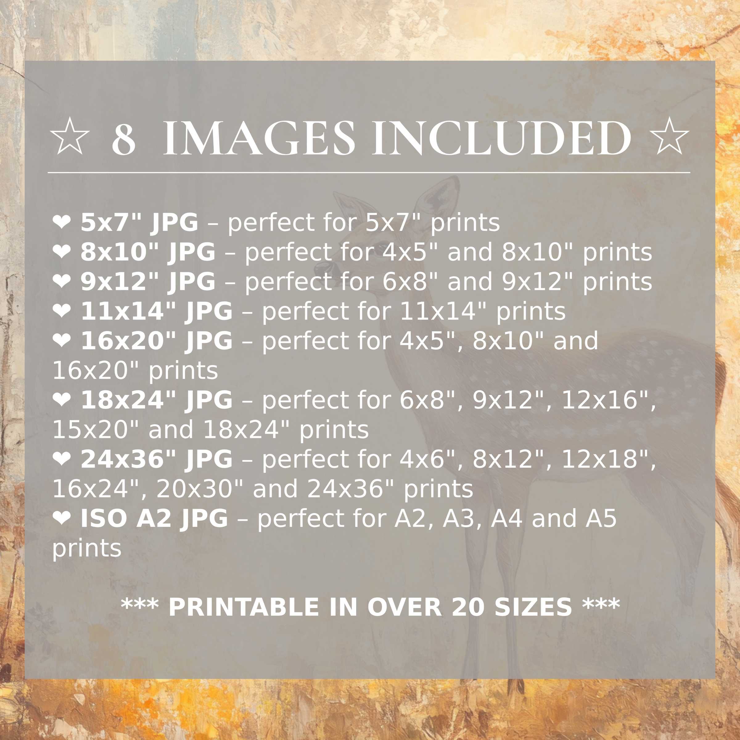 Fall digital print radiates warm amber and soft rust hues, offering calming earth tones to enhance modern interiors with style Includes 8 high-quality sizes in one download for versatile, elegant home décor