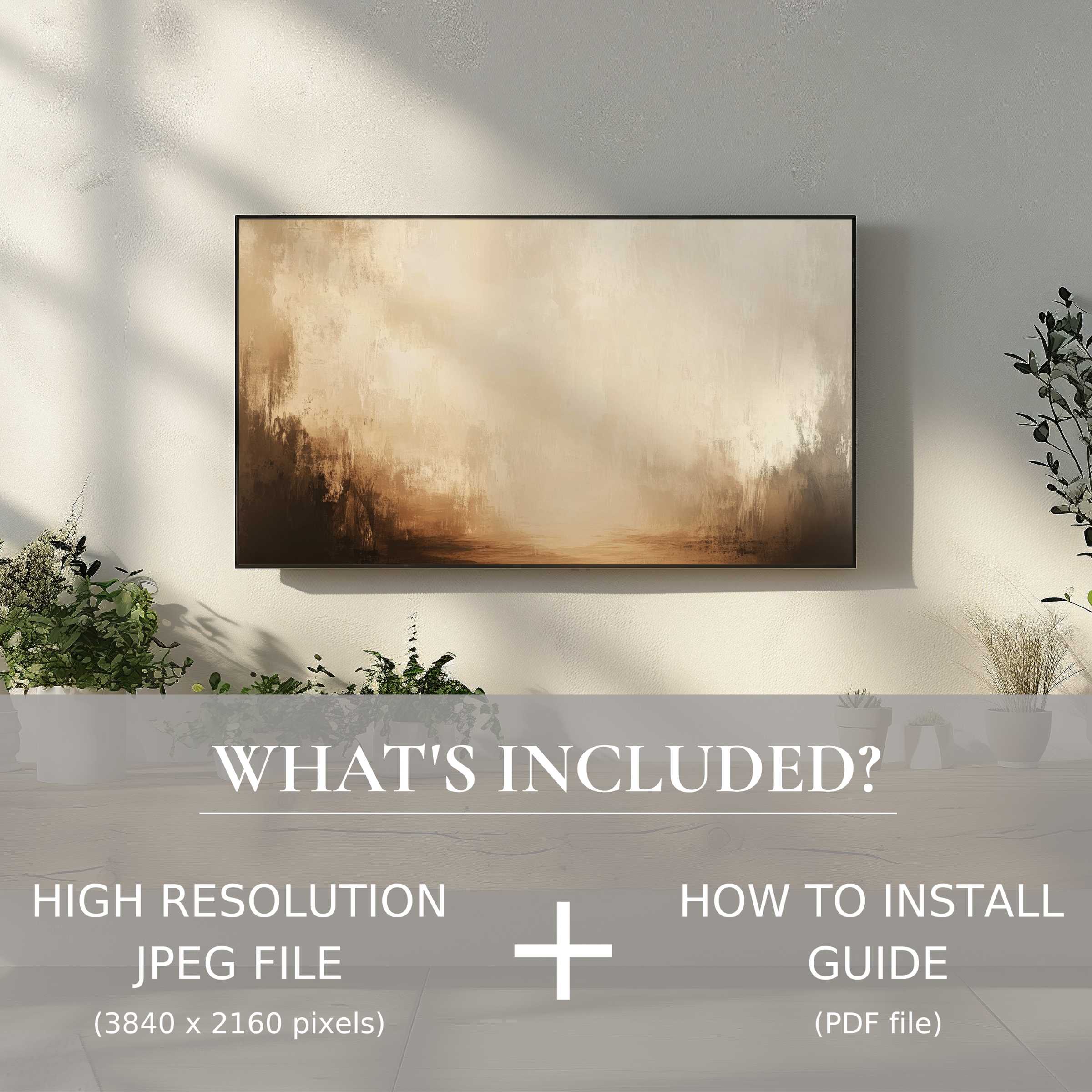 Elegant landscape digital TV art download, easily enhancing modern living spaces with refined digital style