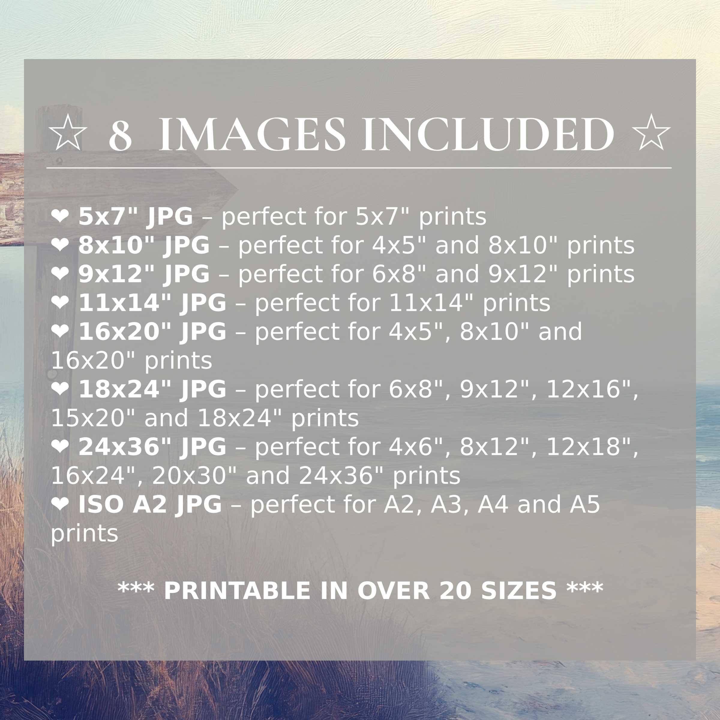 Radiant beach digital print in soothing blues and warm sand hues, offered in 8 high-quality sizes included with download to elevate modern interiors with effortless style and versatile elegance