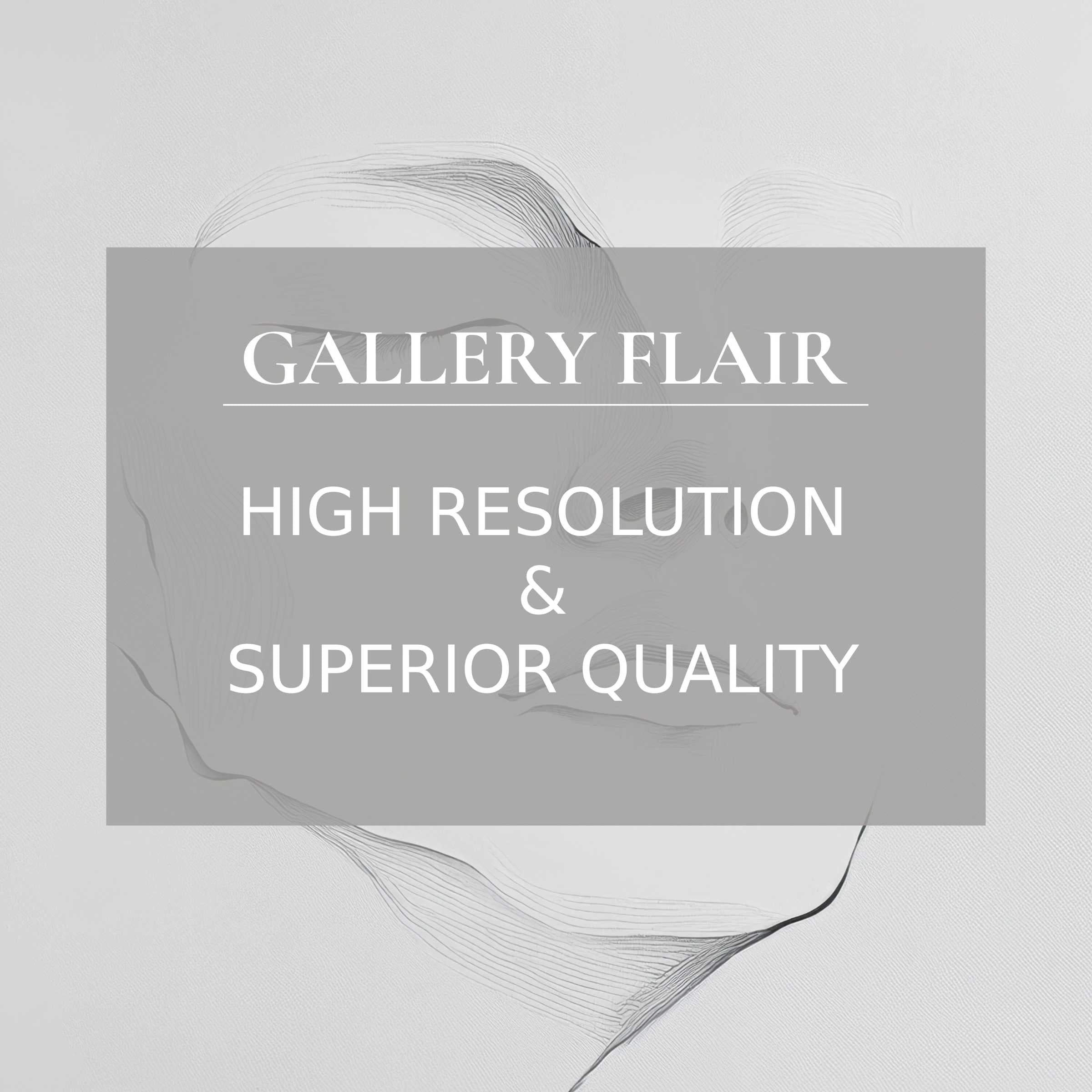 Elegant black and white Frame TV picture with high resolution, refined lines, and exceptional visual clarity for modern decor