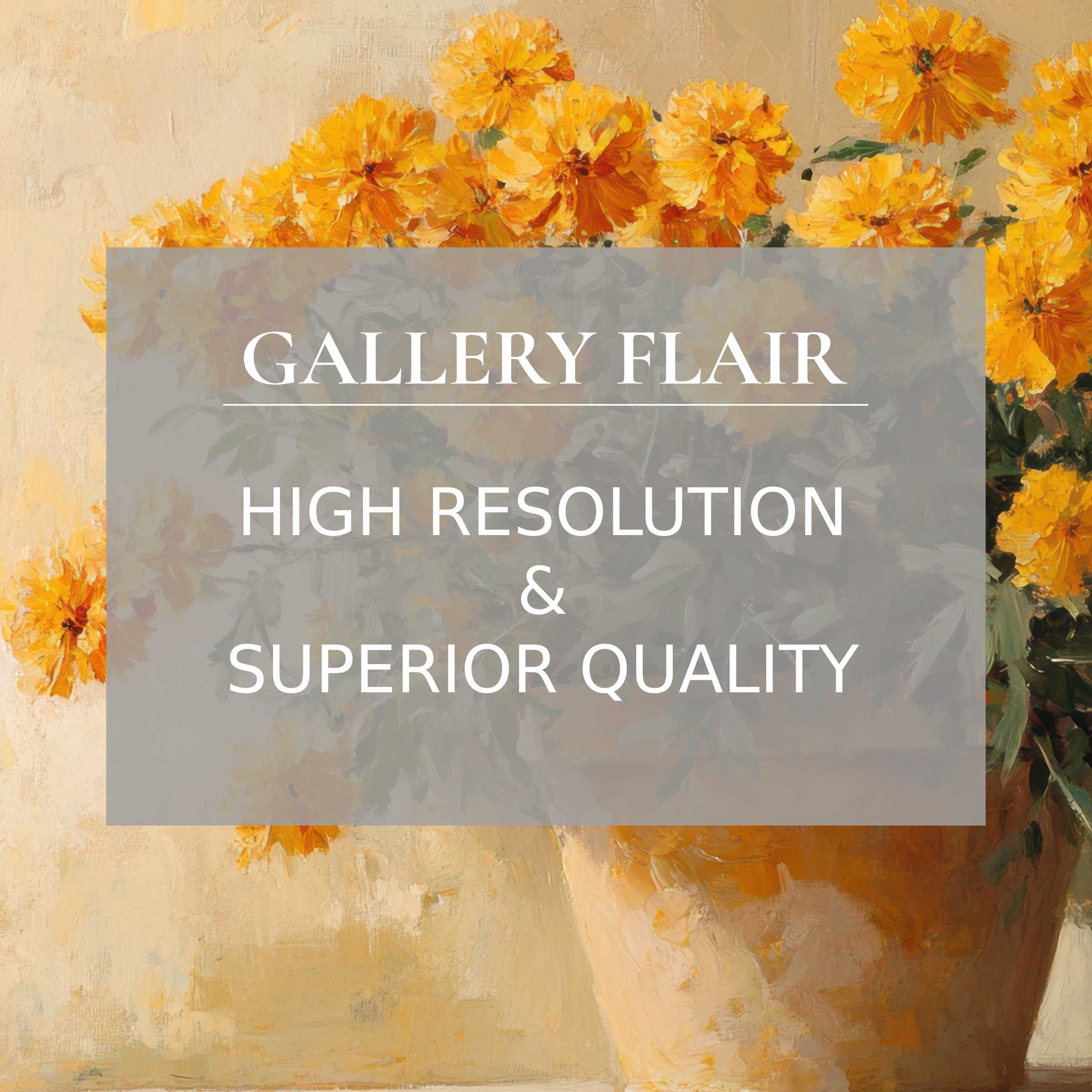 Elegant high-resolution botanical Frame TV picture showcasing vibrant yellow flowers in a refined, painterly style