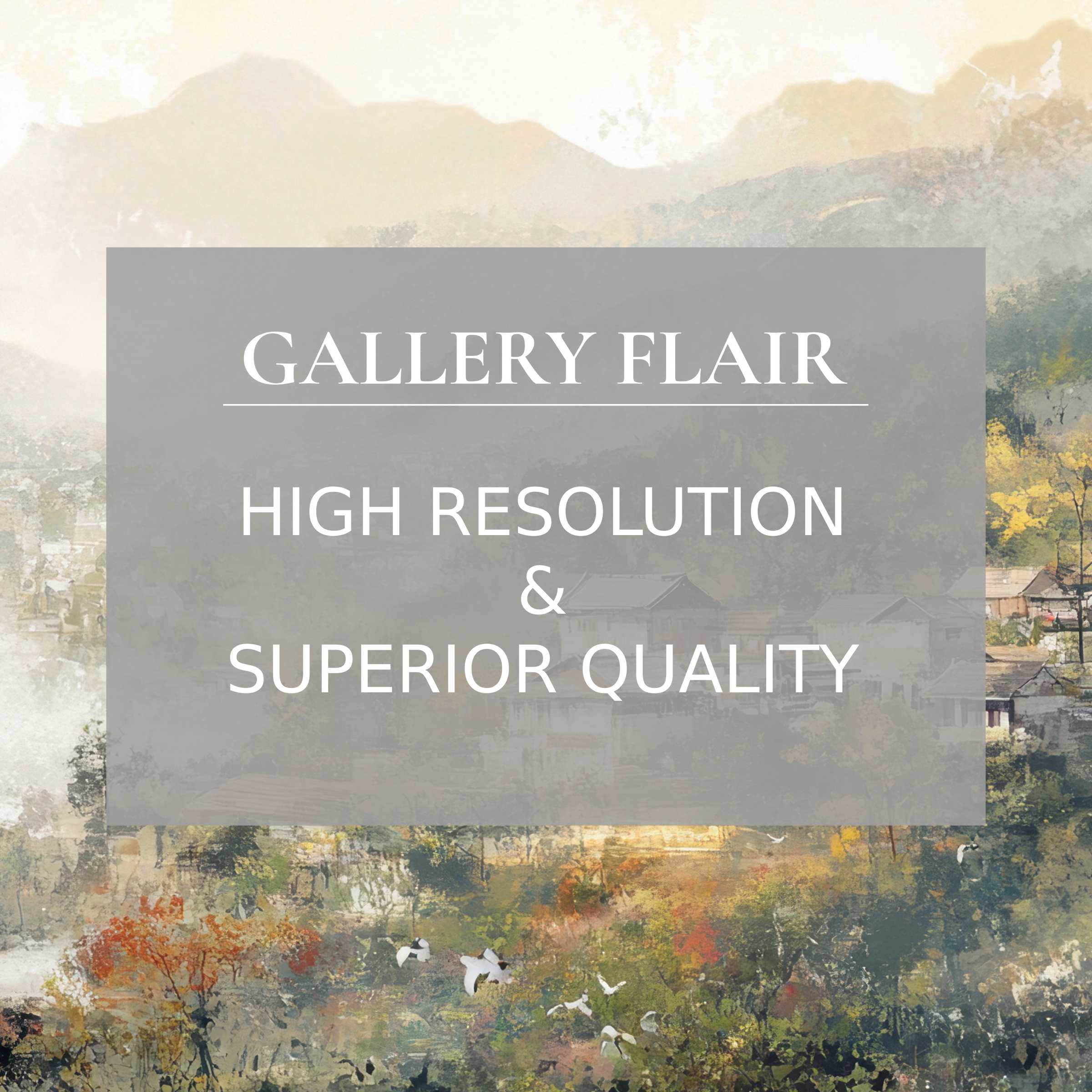 Elegant vintage Frame TV picture showcasing refined watercolor landscapes in exquisite resolution and clarity