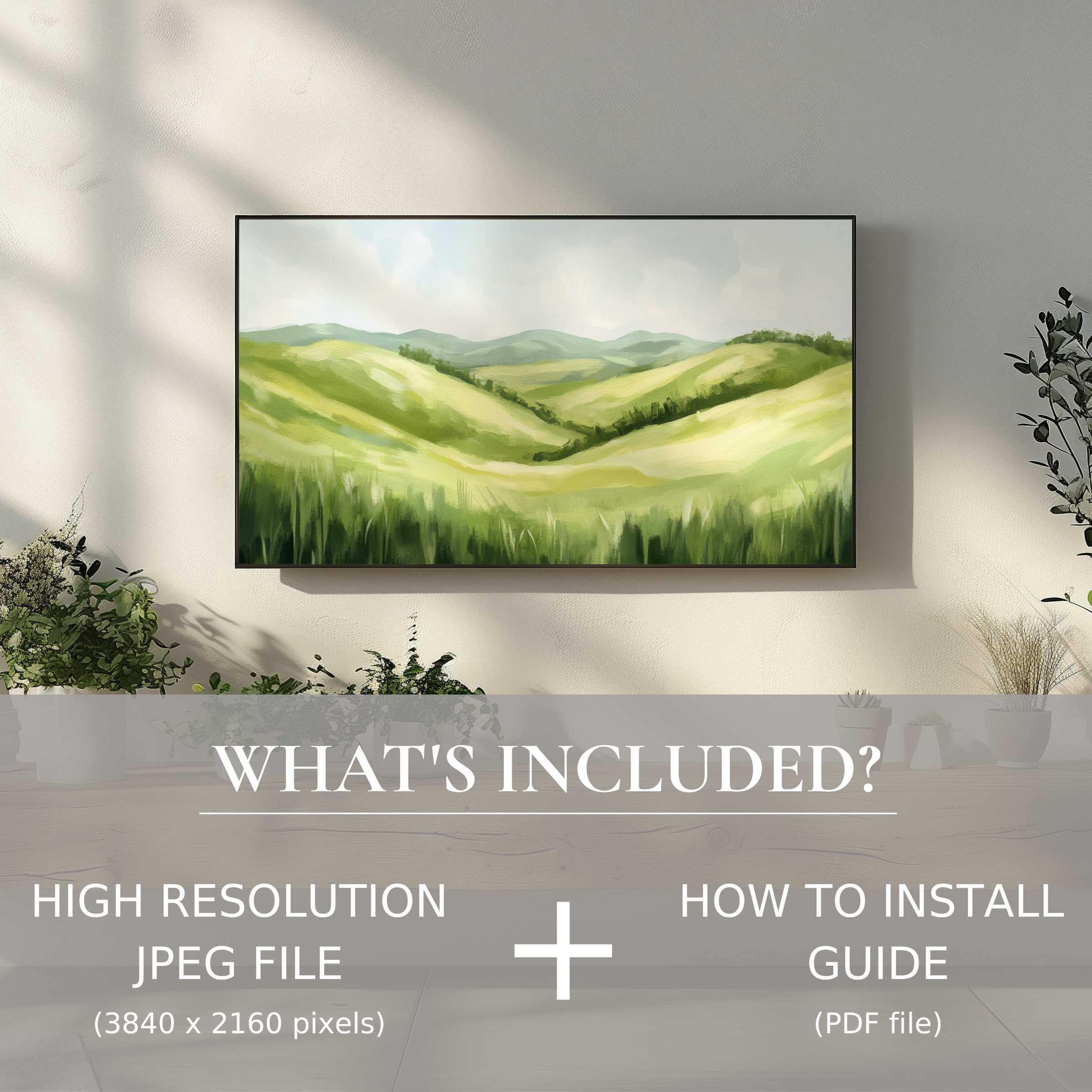 Elegant summer digital TV art download enhancing serene living spaces with easy digital use and chic style