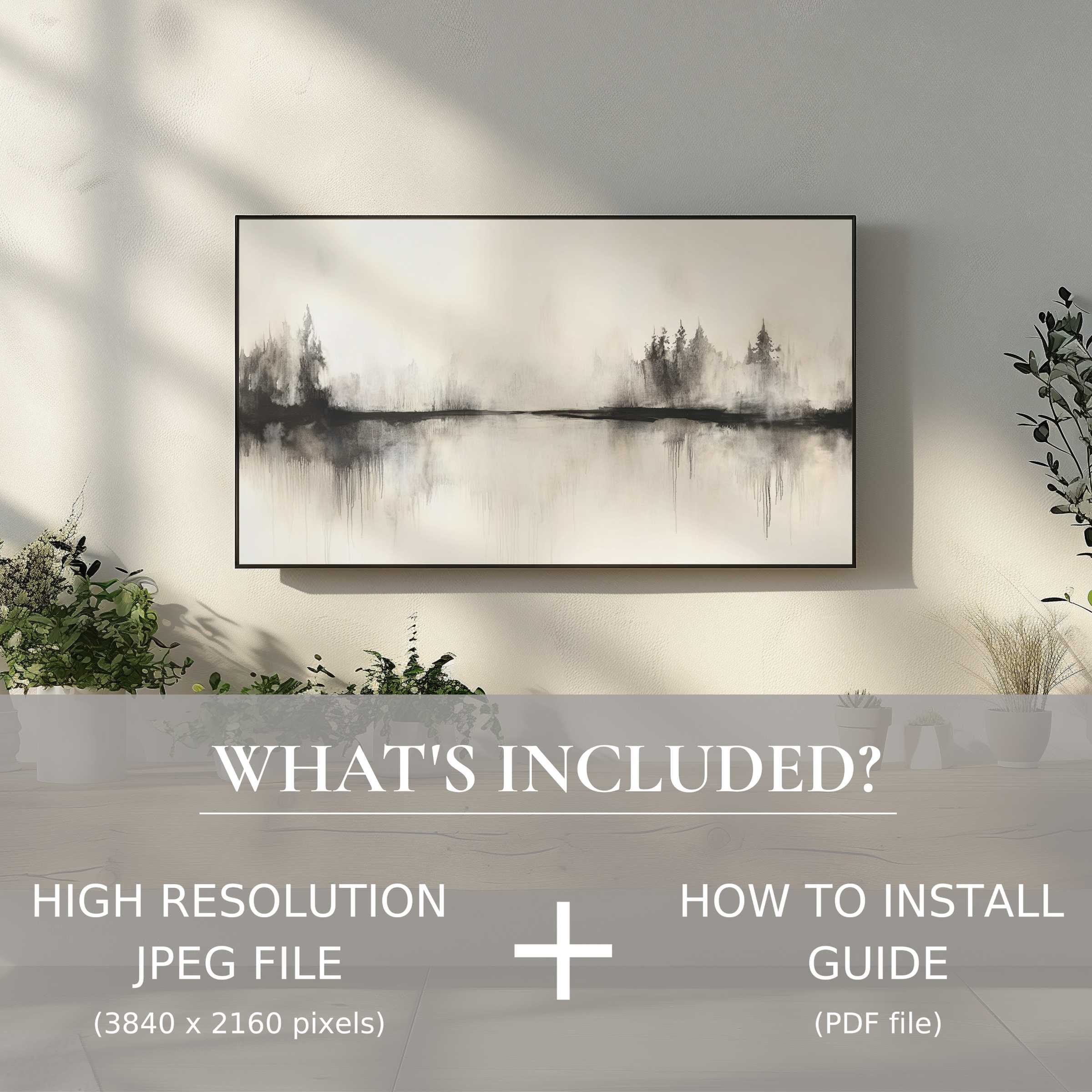 Elegant neutral digital TV art download enhances modern living spaces with easy digital use and stylish sophistication