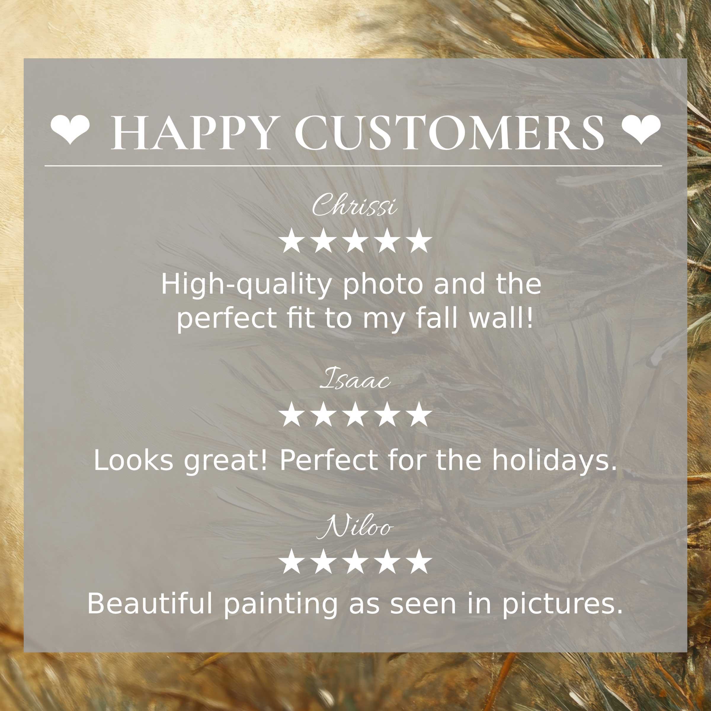 Elegant trees art for Frame TV over abstract earth tones with happy customer reviews building lasting trust