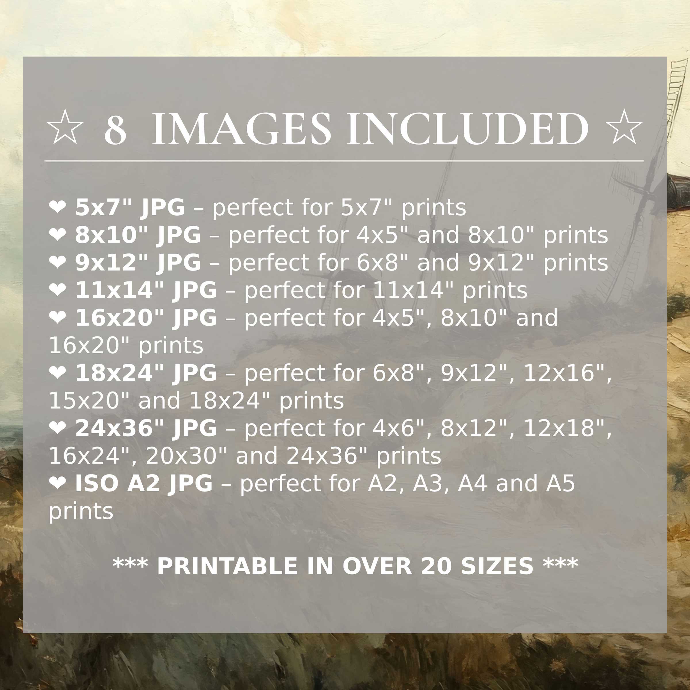 Vintage digital print radiating soft sepia tones and serene blues, included in 8 high-quality sizes to elevate modern interiors with timeless elegance and versatile style