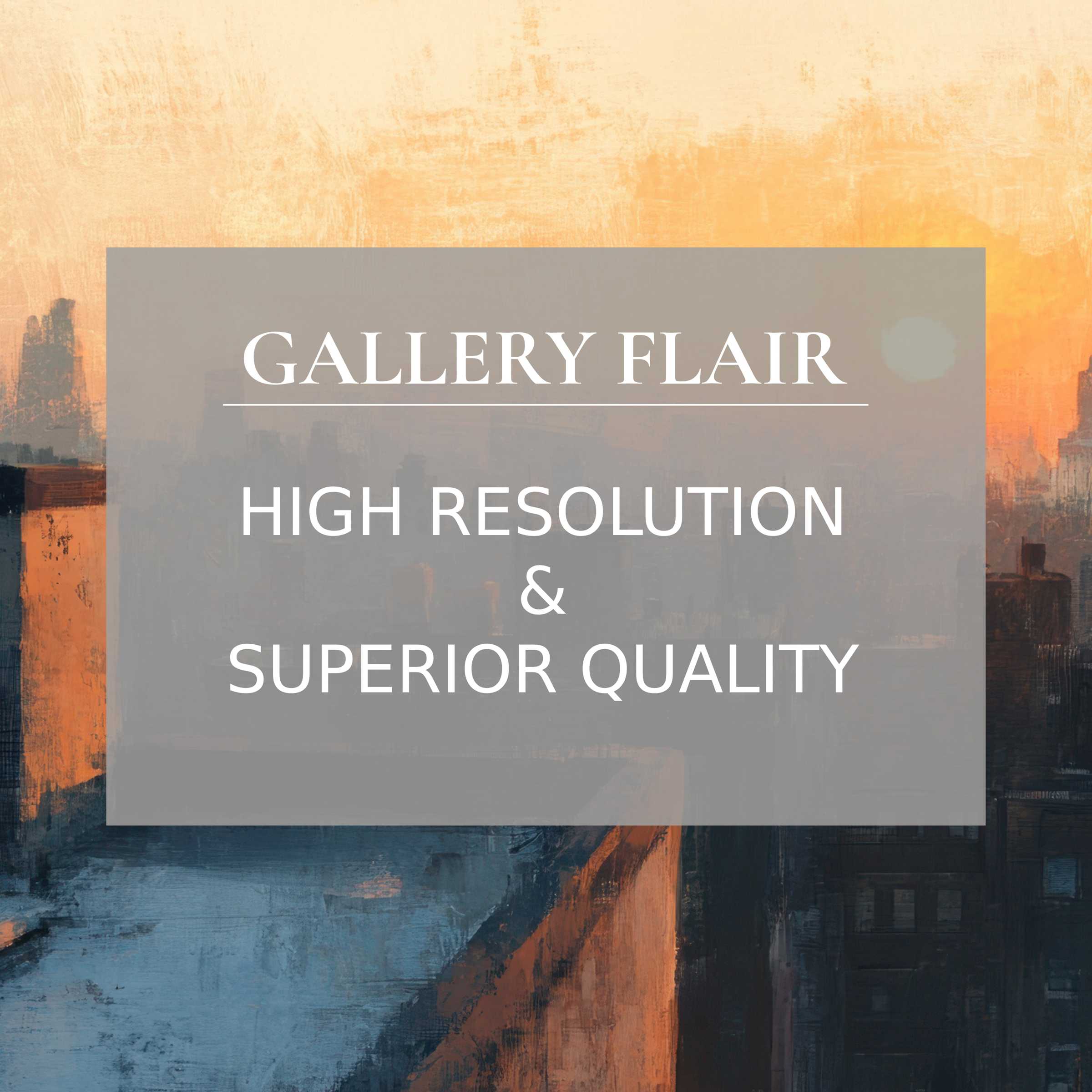 Elegant urban Frame TV picture showcasing refined brushstrokes, warm hues, high resolution, and exceptional visual clarity