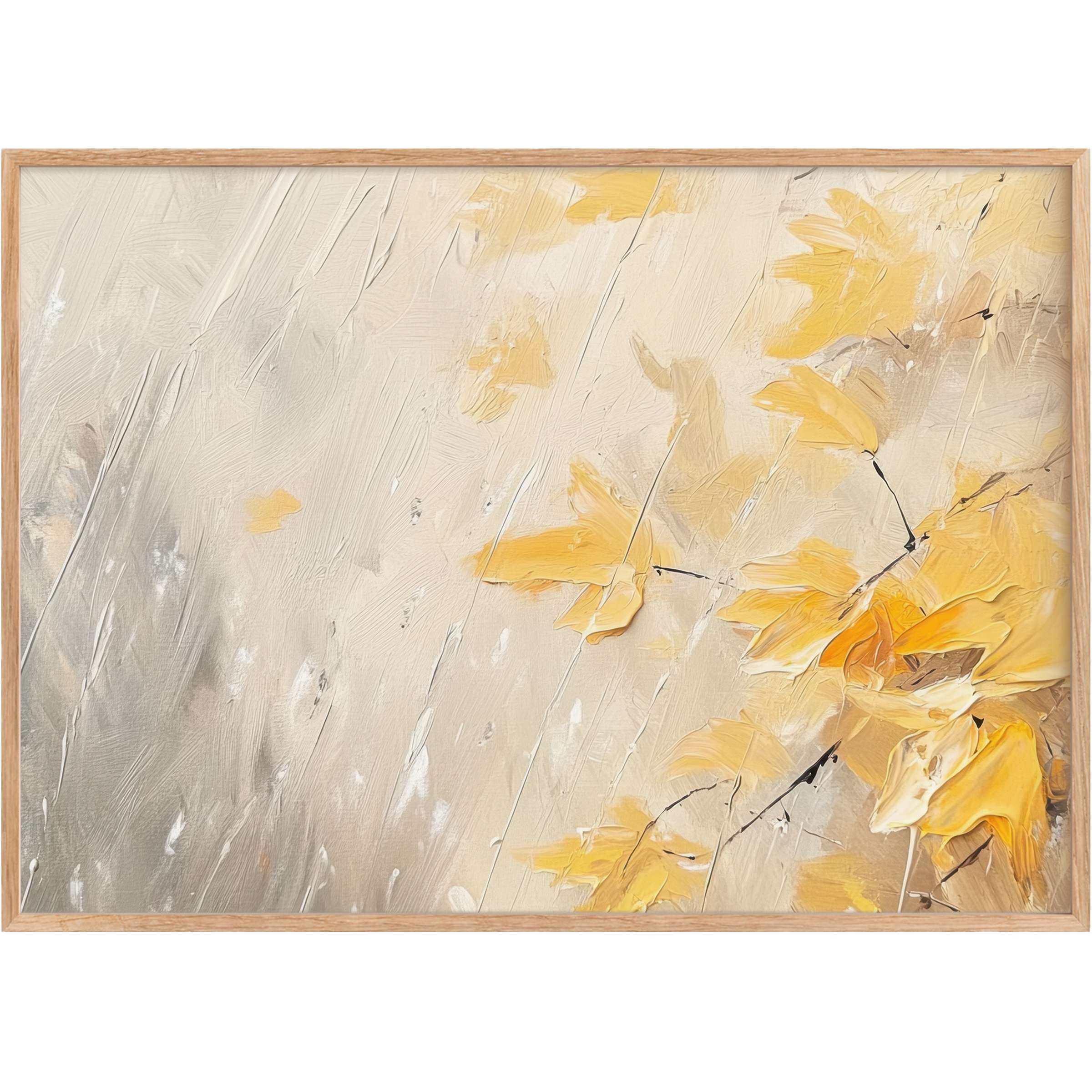 Elegant tree printable wall art featuring soft gold and beige tones, evoking a warm, serene, and radiant ambiance