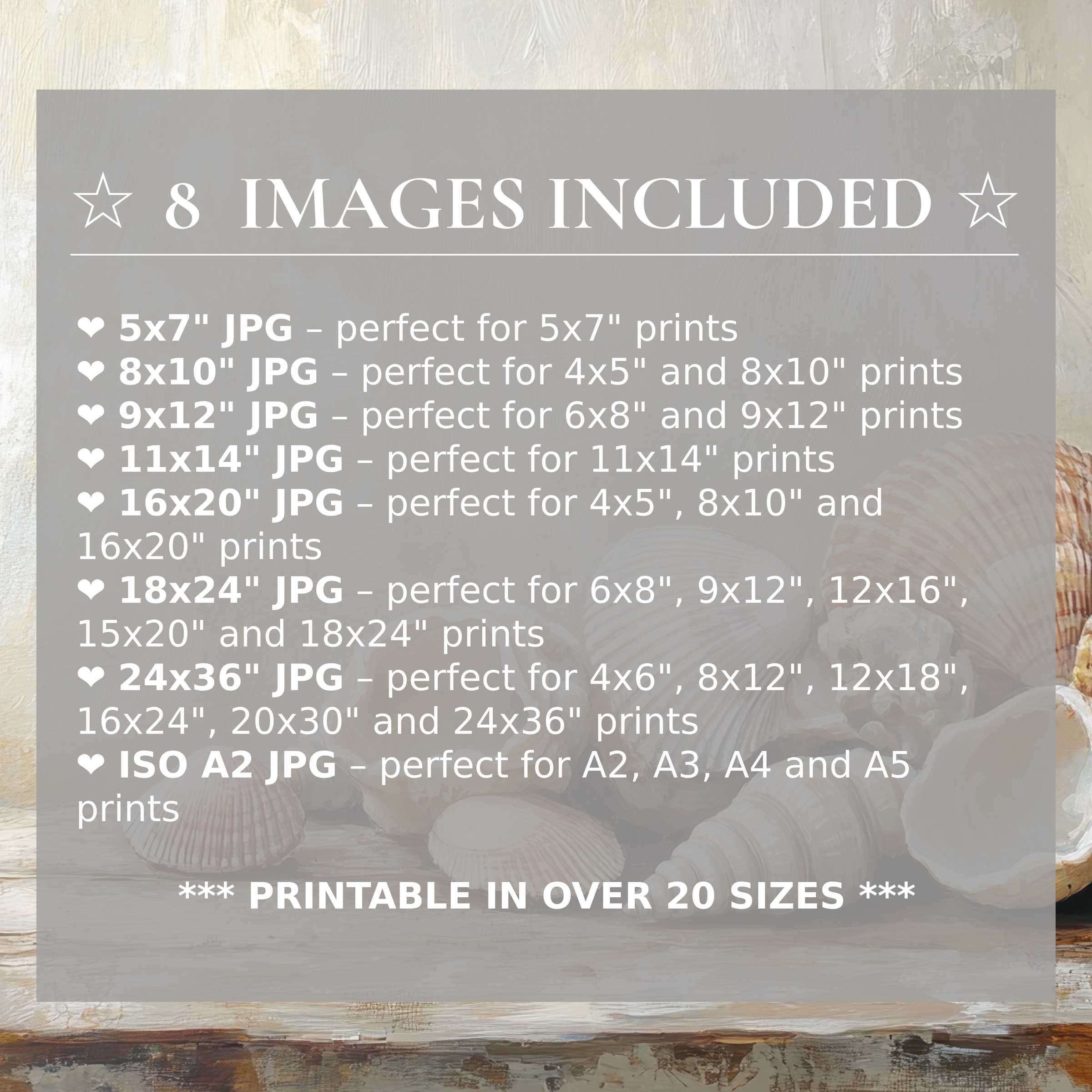 Coastal digital print radiates serene blues and sandy hues, elevating modern interiors with 8 included high-res sizes for versatile luxury