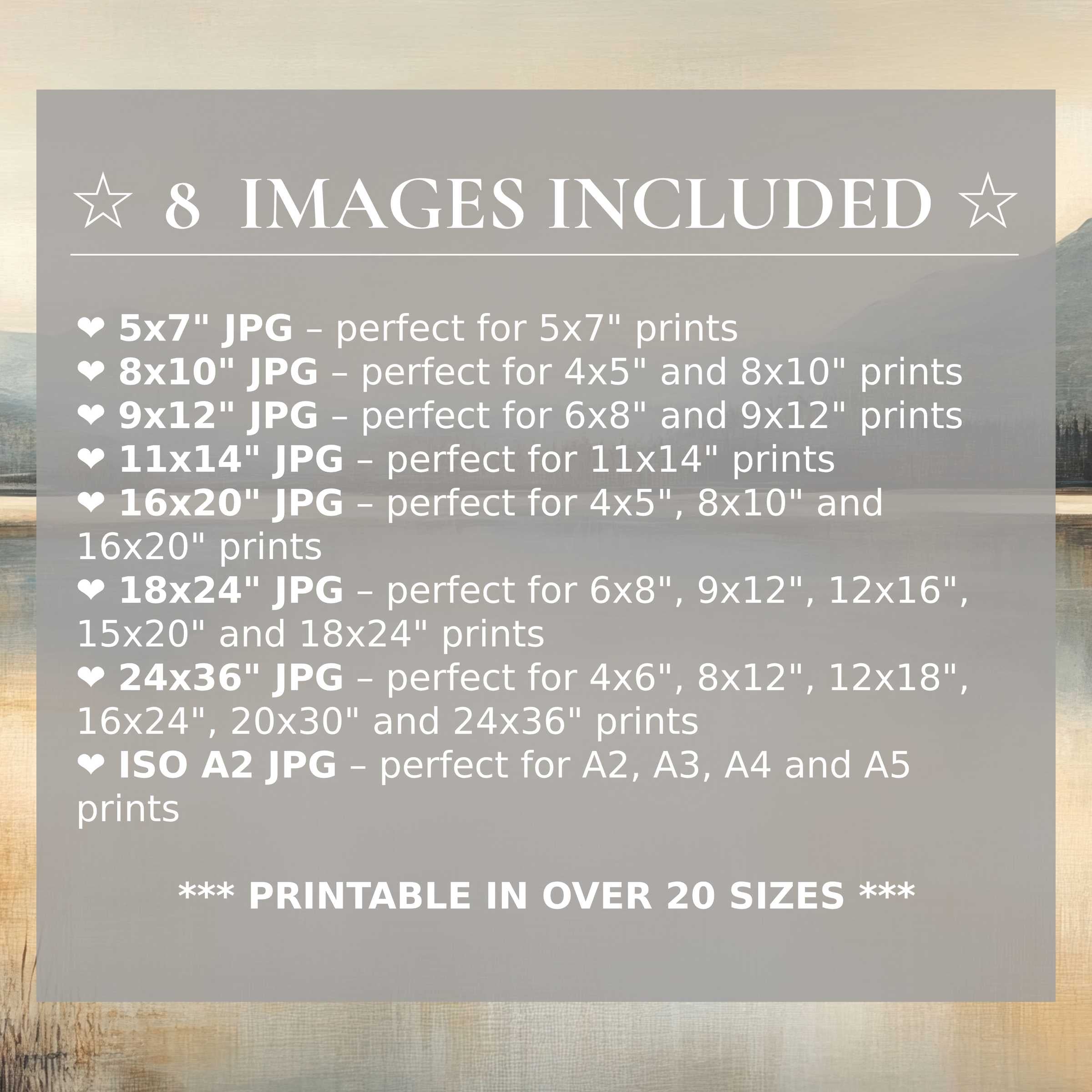 Vintage digital print imbues modern interiors with radiant warm earth tones and serene muted blues, offered in 8 high-quality sizes included with download for effortless style and versatile decor elevation