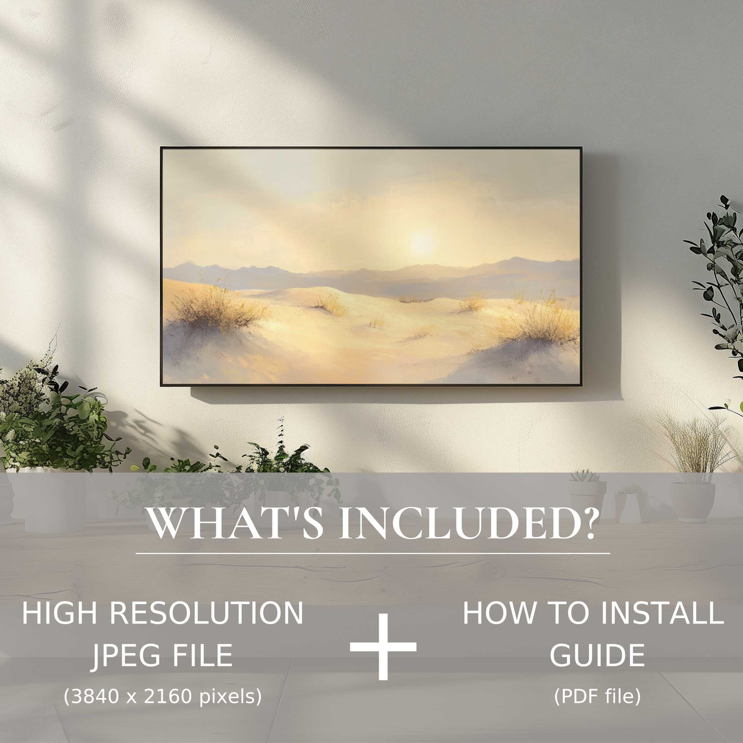 Elegant landscape digital TV art download enhancing your space with easy digital use and serene ambiance