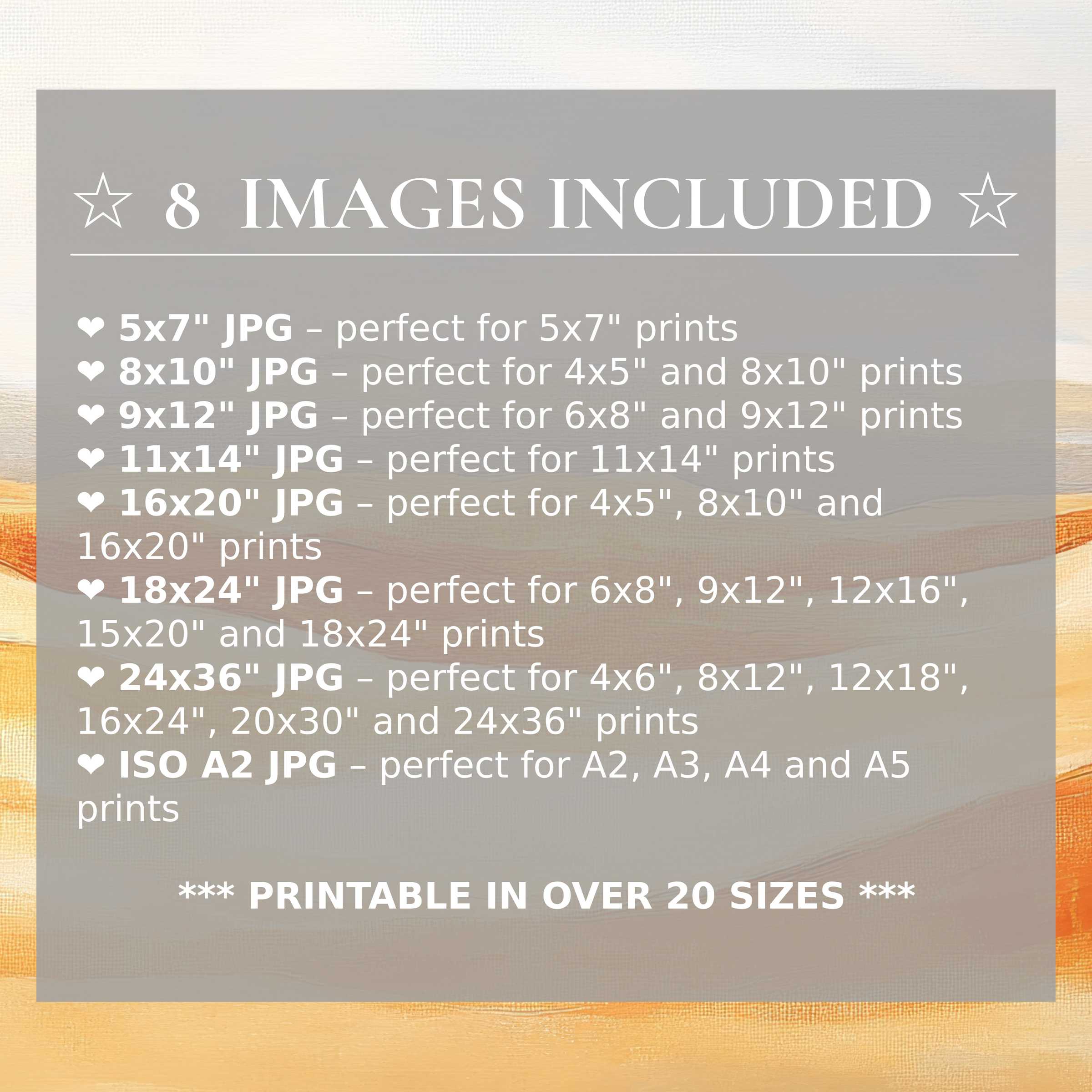 Boho digital print radiates warm earth tones with soft neutrals, included in 8 high-quality sizes to elevate modern interiors with versatile, refined style