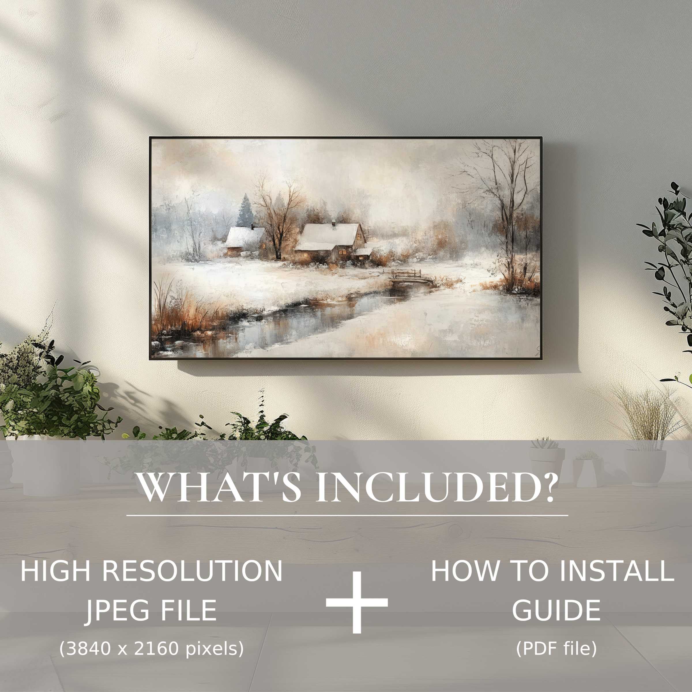 Vintage digital TV art download elevates any room with ease; high-res file and guide enhance your stylish living space
