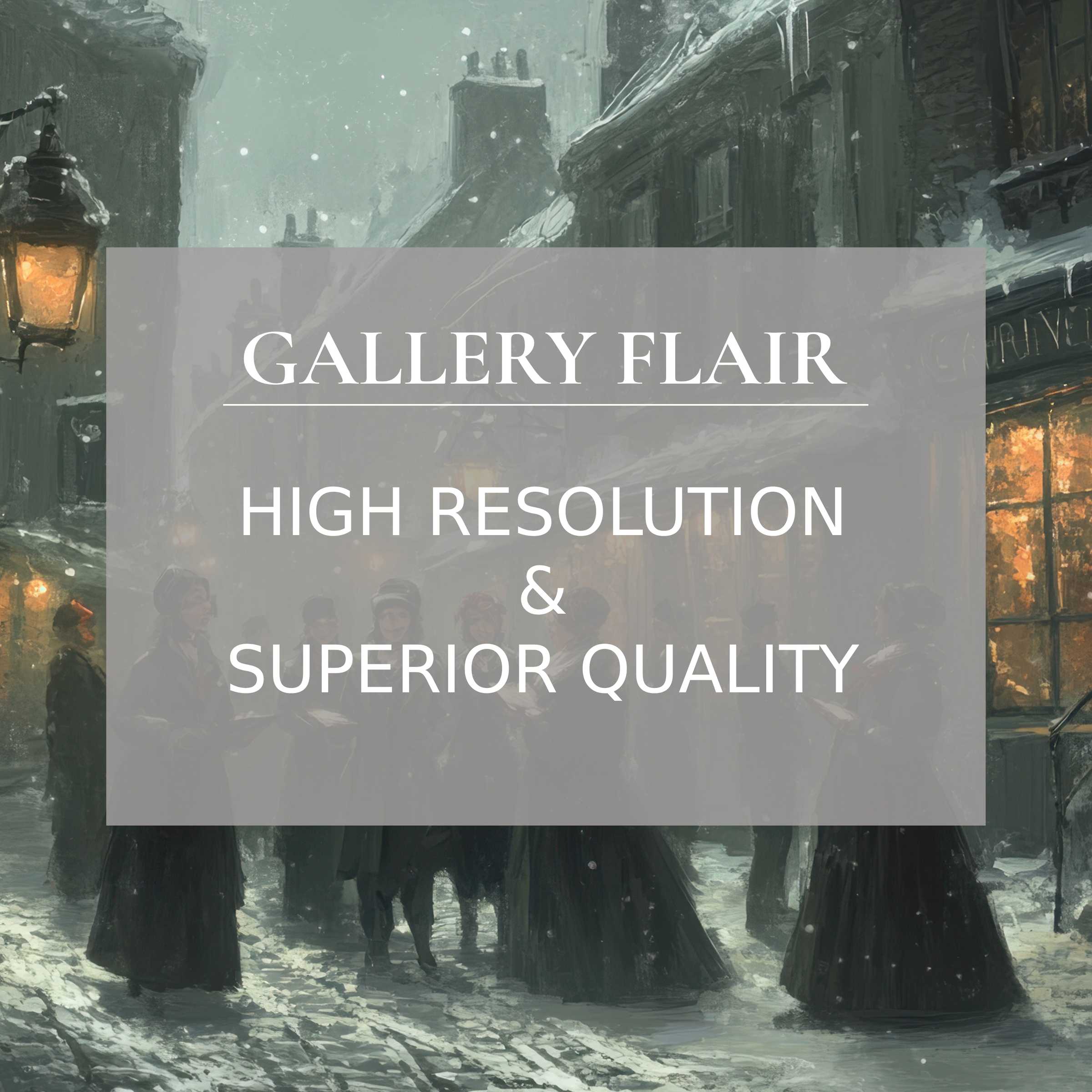 Elegant Christmas printable art capturing a serene, snow-kissed Victorian caroling scene in exquisite high resolution Perfect for elevating modern holiday decor with timeless, warm ambiance and intricate detail Premium festive wall art for sophisticated interiors