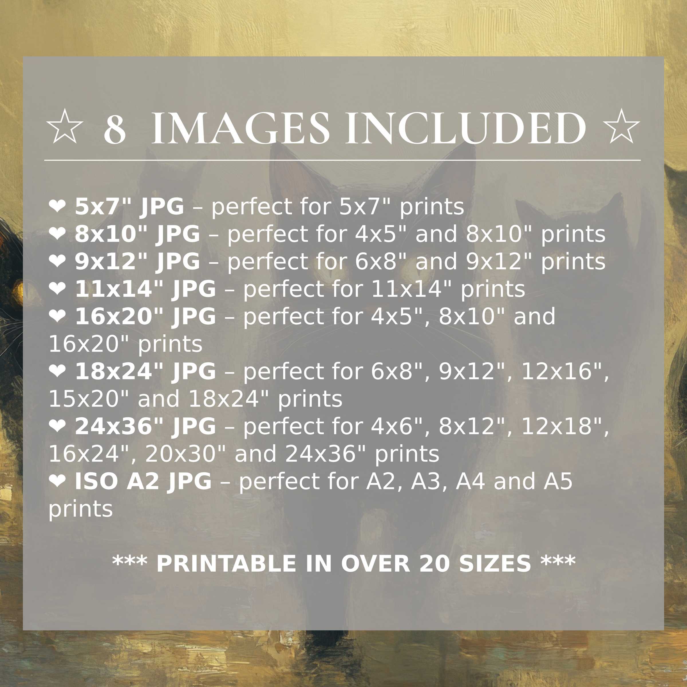 Halloween digital print radiates bold, moody tones in rich blacks and golds, elevating modern interiors with 8 high-quality inclusive sizes