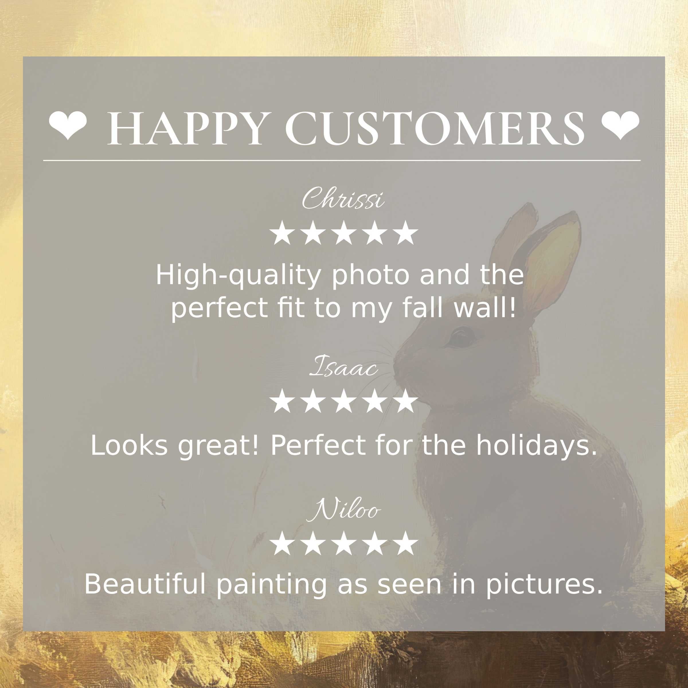 Elegant easter art for Frame TV with abstract sunset hues and happy customer reviews building trust and style appeal