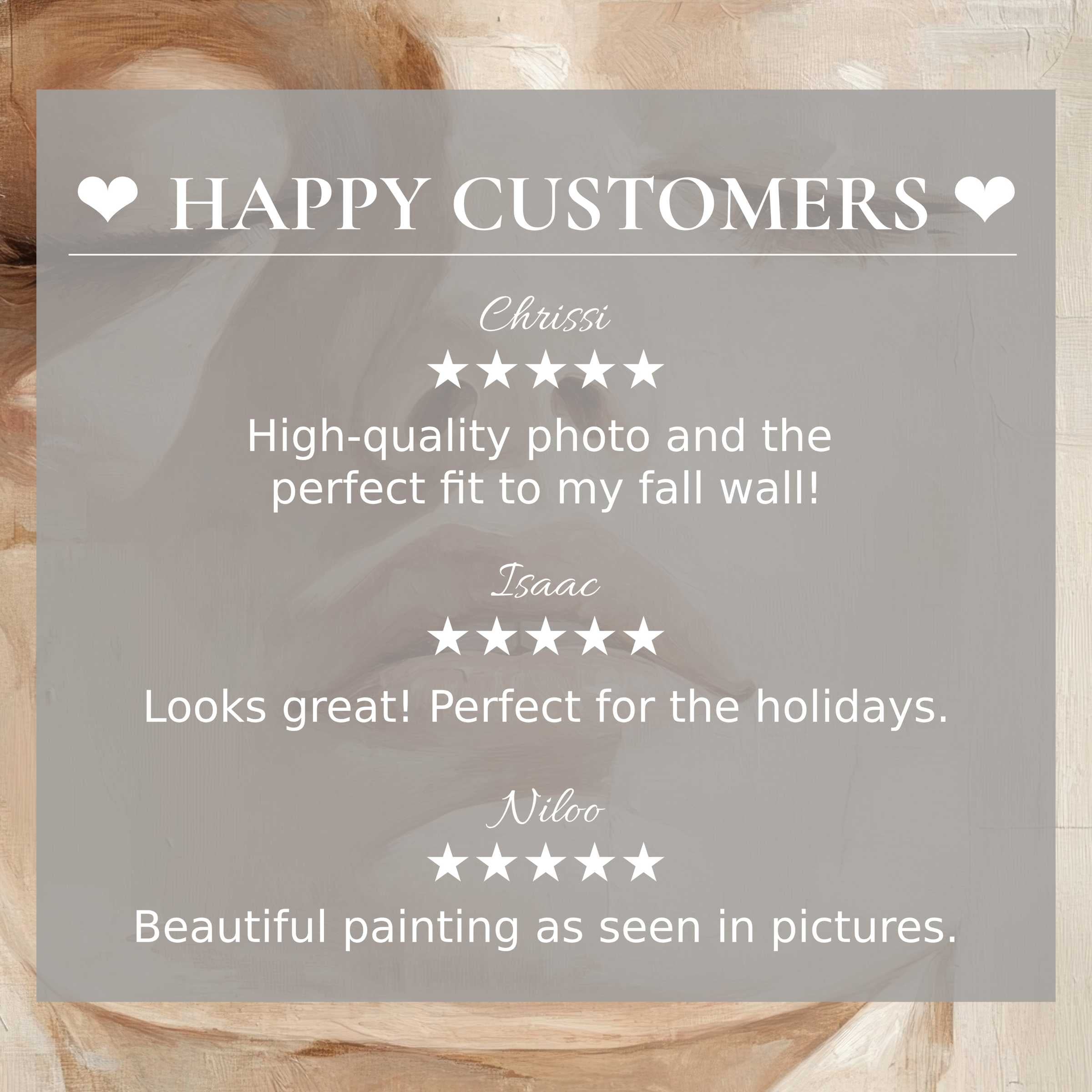 Neutral art for Frame TV with abstract beige tones and happy customer reviews, building trust through refined style