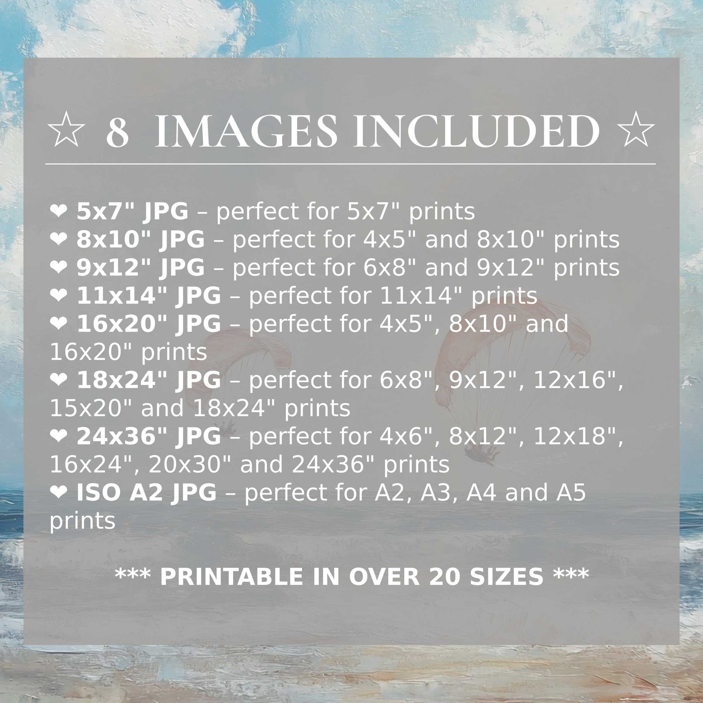 Radiant beach digital print in serene blues and sandy neutrals, available in 8 high-quality sizes to elevate modern interiors with timeless elegance and versatile style