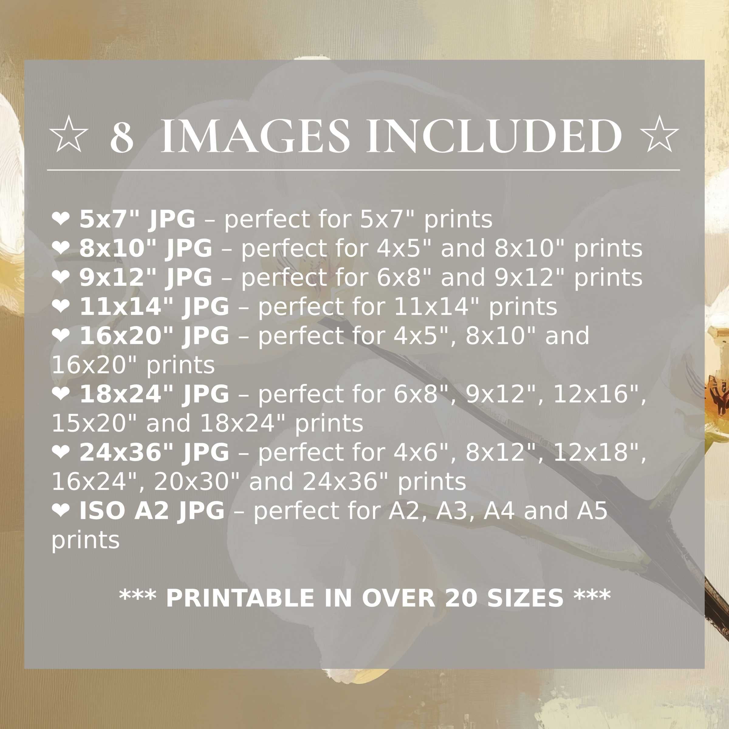 Botanical digital print in warm beige and subtle ivory tones, delivering radiant calm with 8 high-quality sizes included