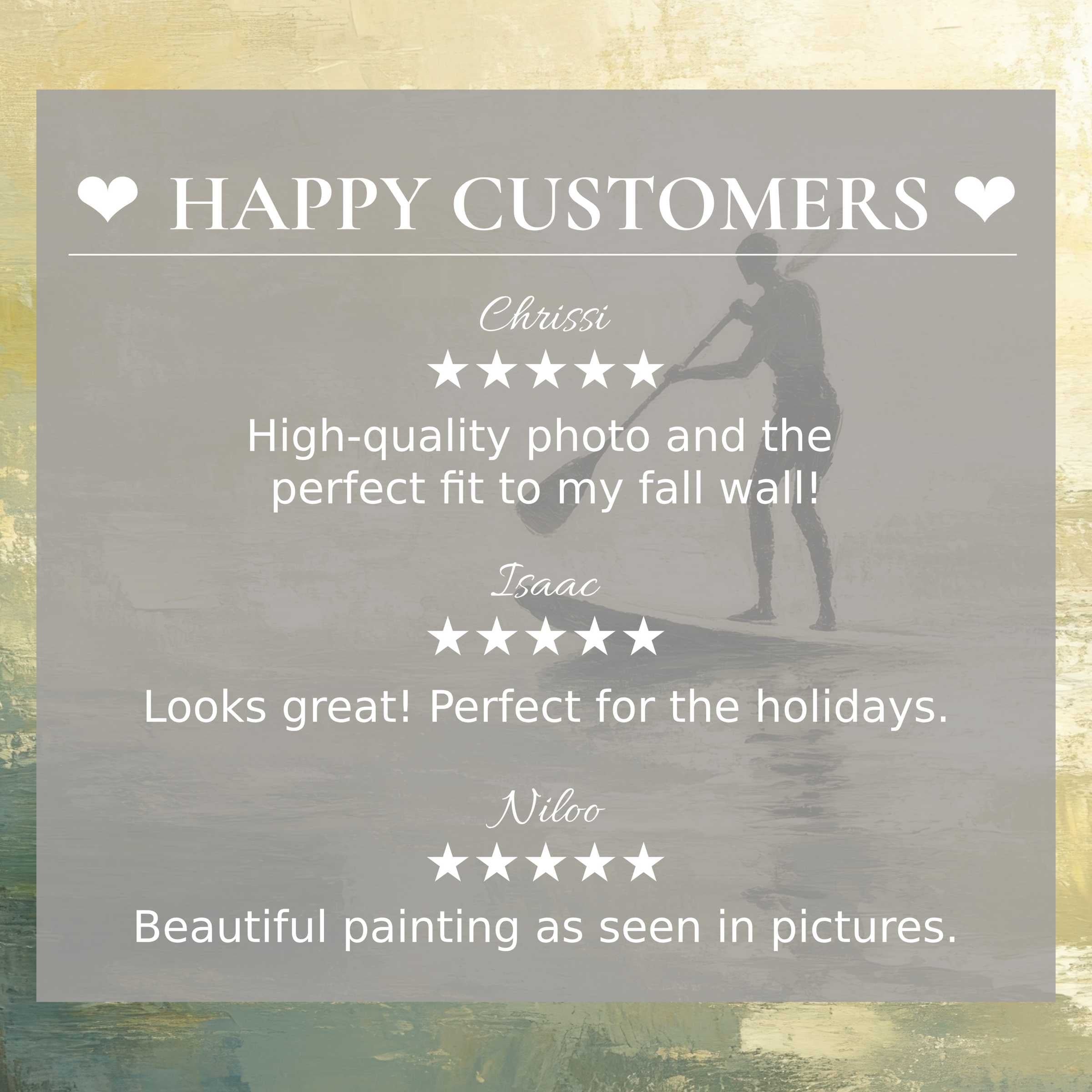 Beach art for Frame TV with abstract sunset tones, happy customer reviews build trust with elegant design