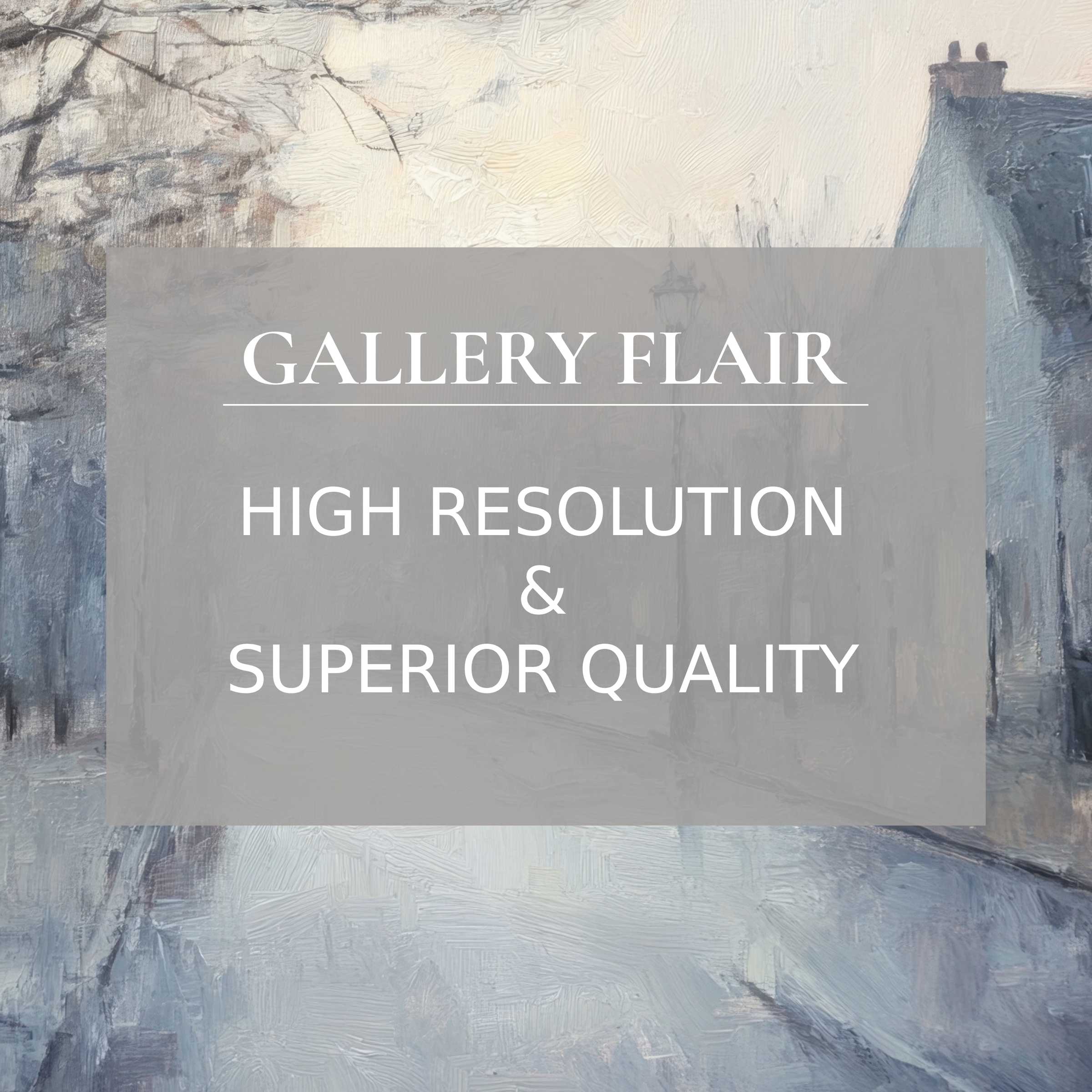 Mist-veiled urban printable art radiates serene sophistication, its intricate brushwork enriching modern interiors with quiet luxury