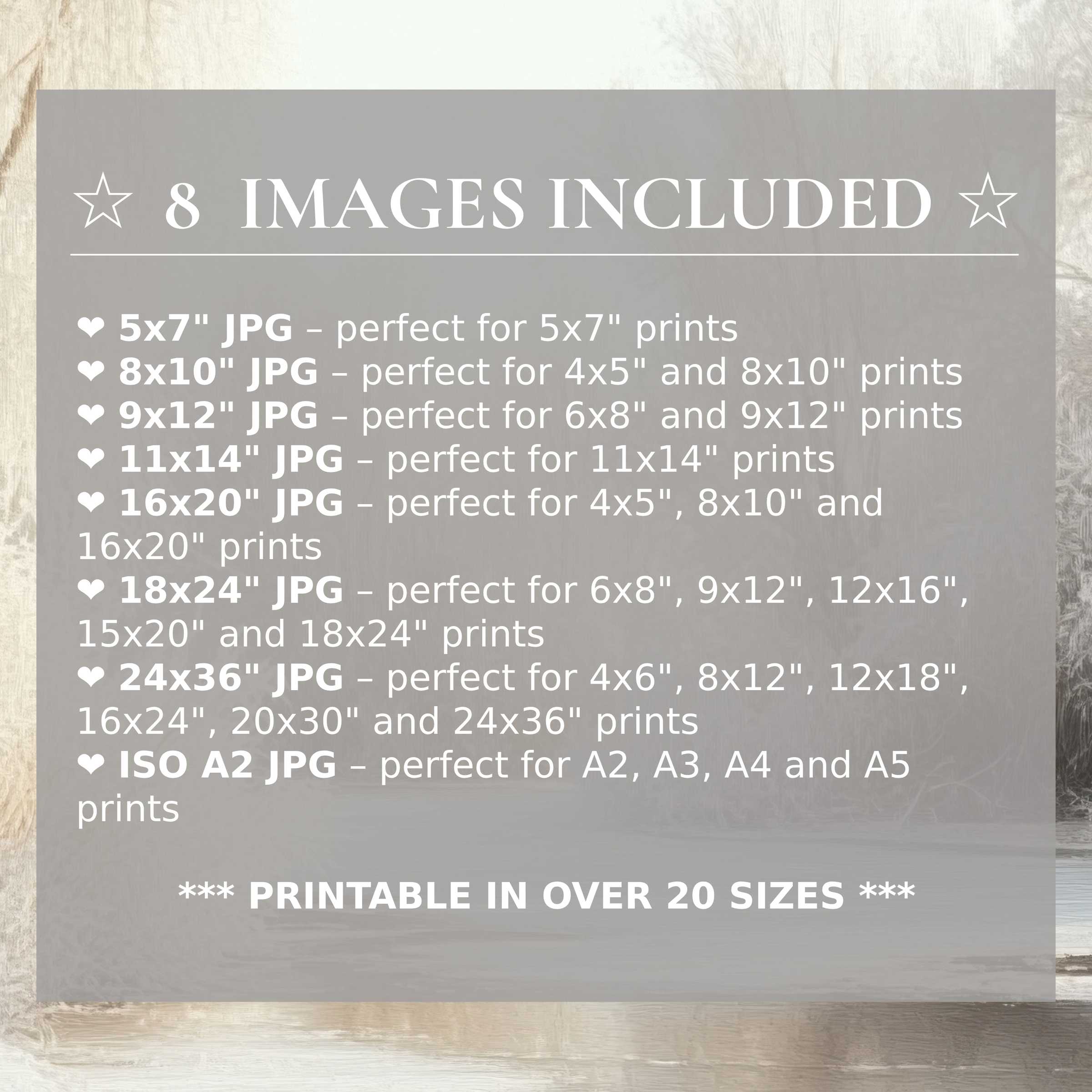 Radiant winter digital print in icy blues and soft neutrals, elevating modern interiors with timeless style; 8 high-quality sizes included