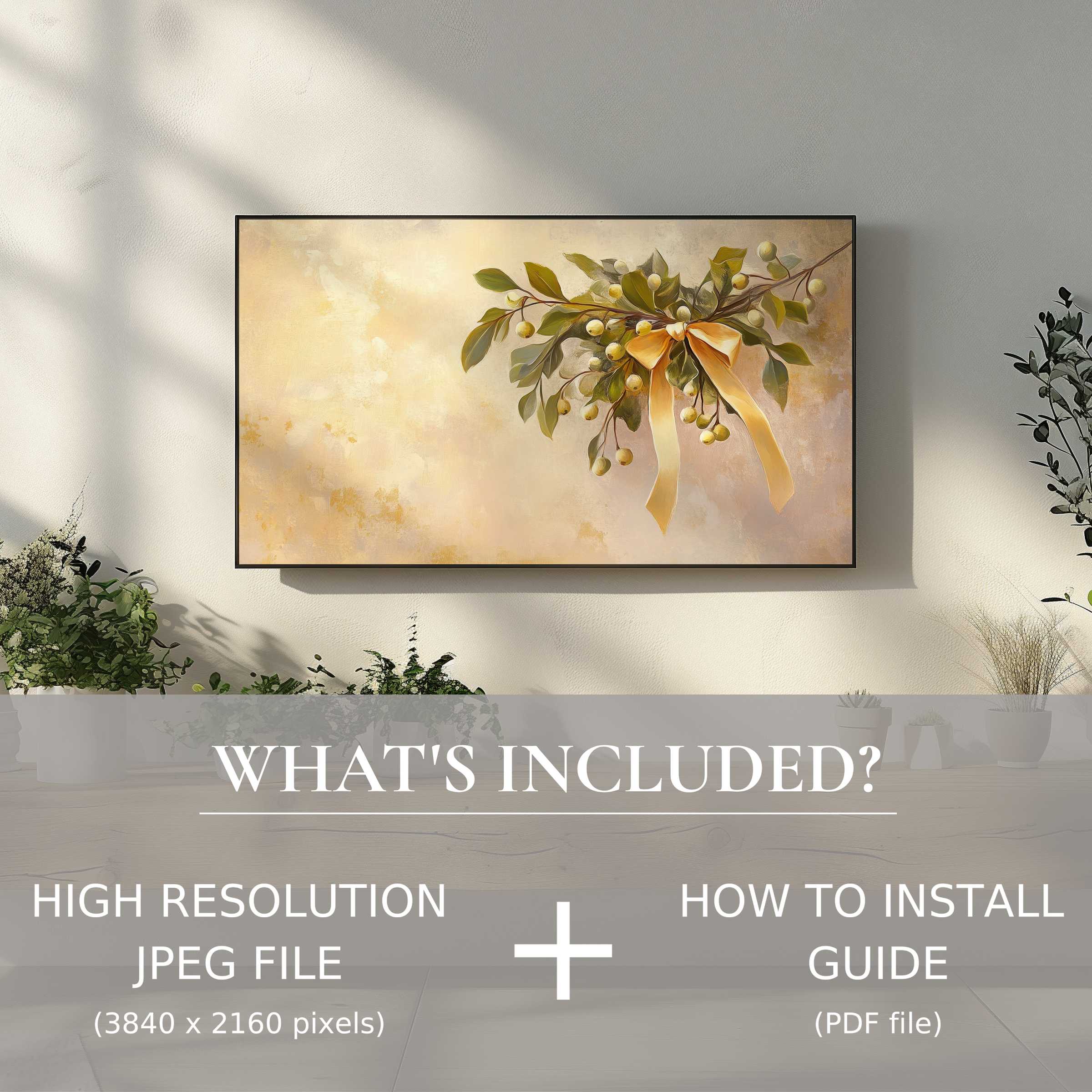Elegant Christmas digital TV art download enhancing your space with effortless digital use and warm, stylish holiday decor