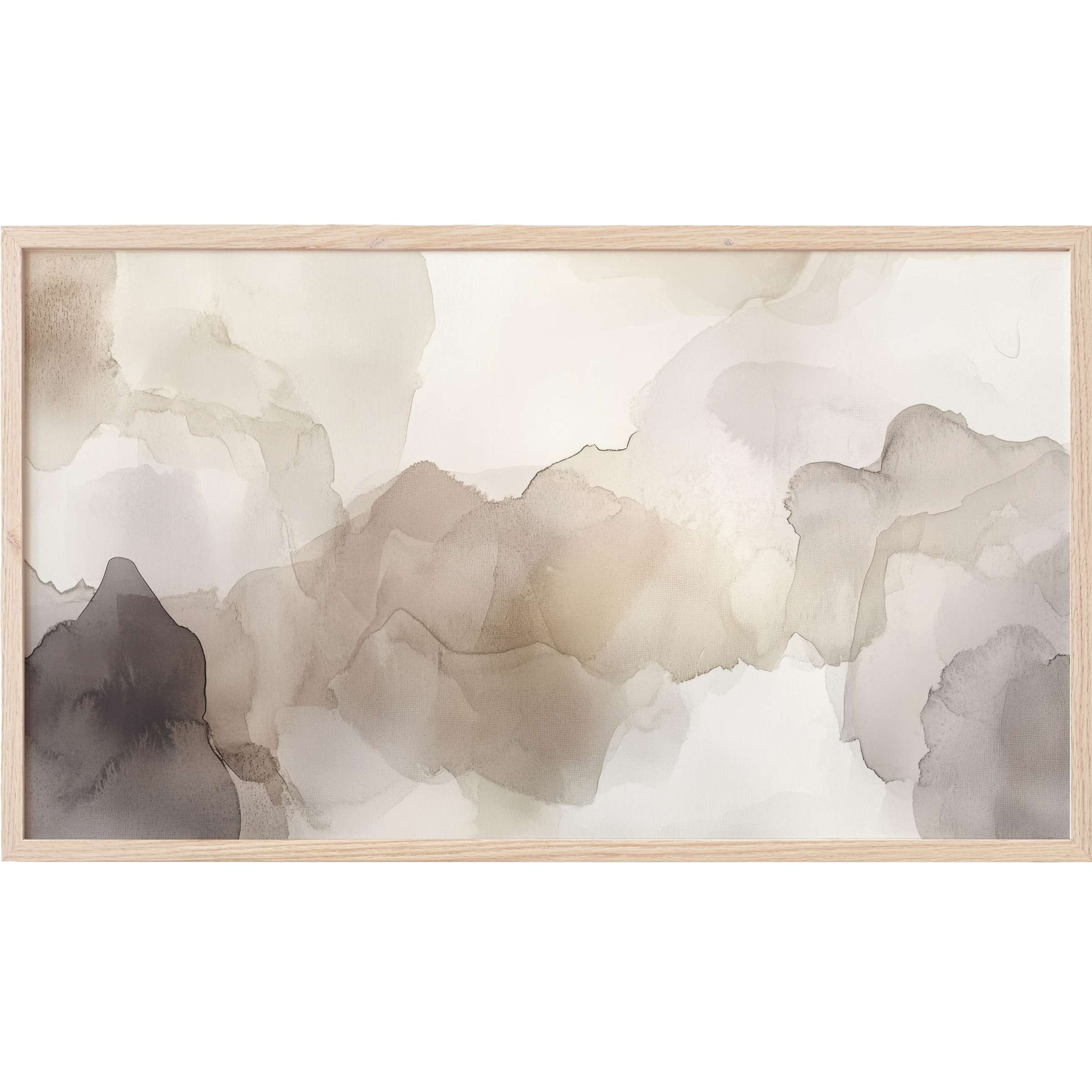 Elegant neutral tones blend softly in this abstract watercolor, perfect for refined neutral Frame TV Art decor