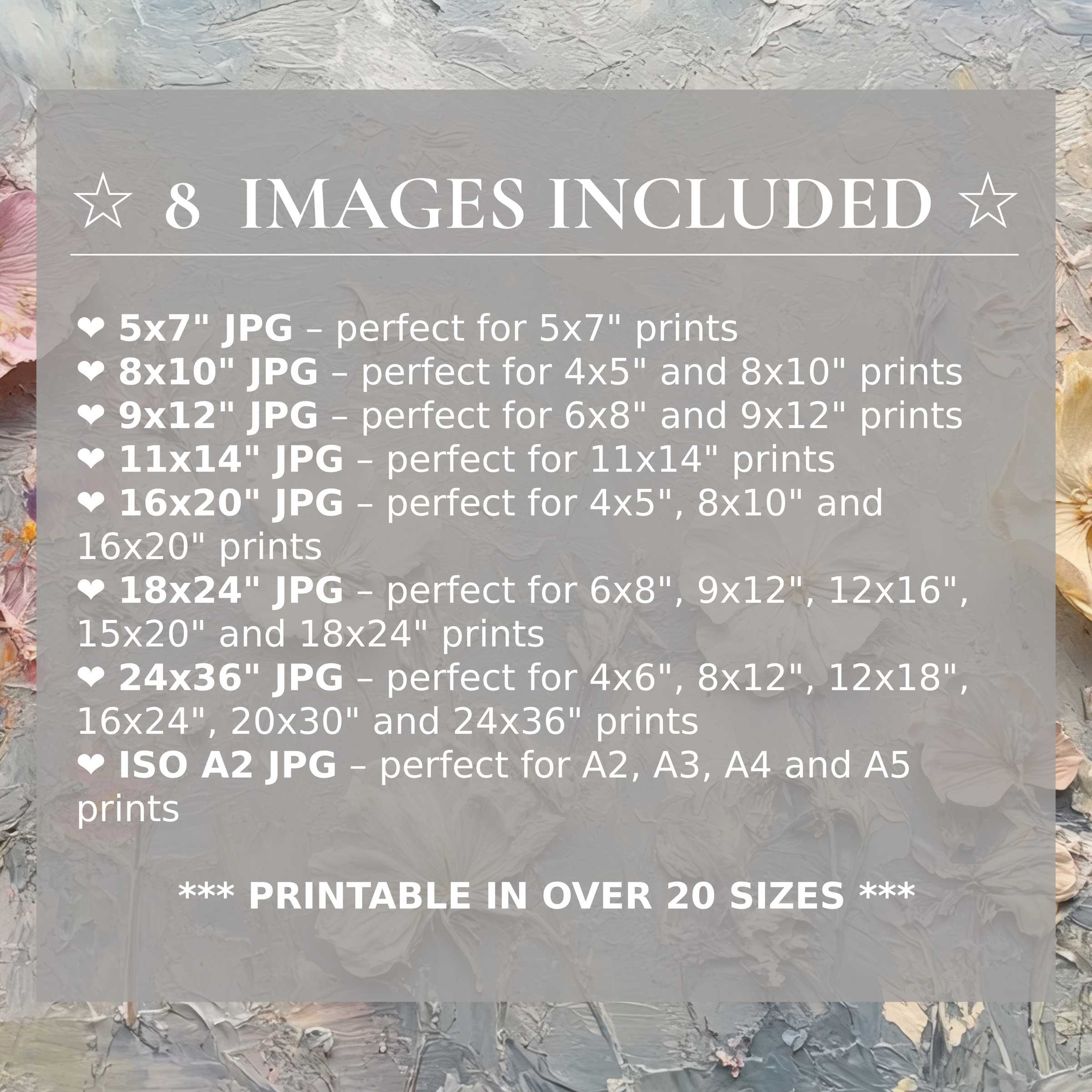 Botanical digital print with soft blush and muted gray tones, radiating calm elegance; includes 8 high-quality sizes for stylish modern interiors
