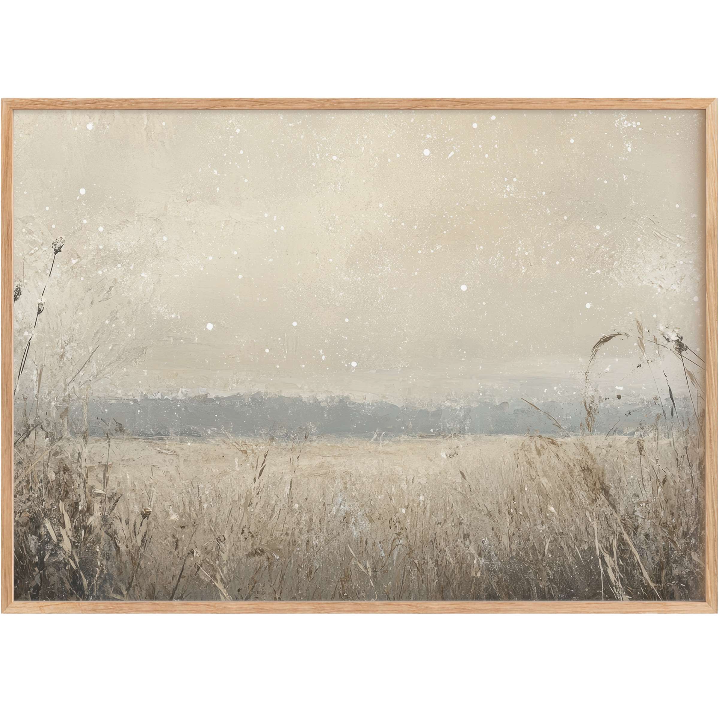 Serene vintage printable wall art with soft beige and muted gray tones, evoking a calming, timeless countryside retreat