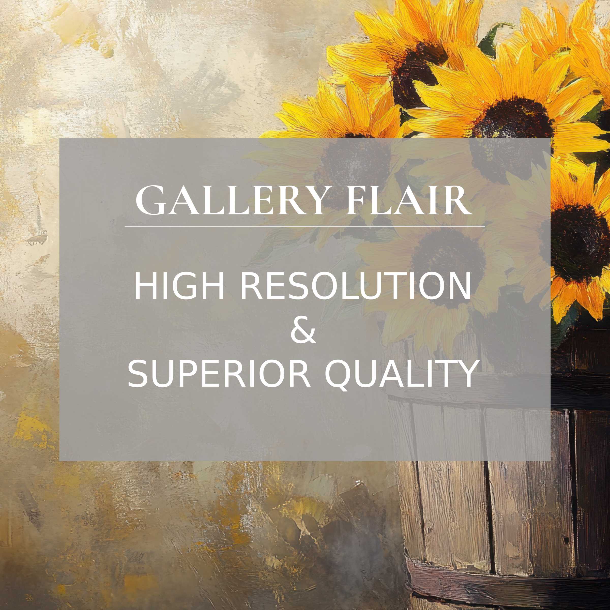 Radiant farmhouse printable art featuring sunflowers in rustic wood, elevating any modern home with premium detail and warmth