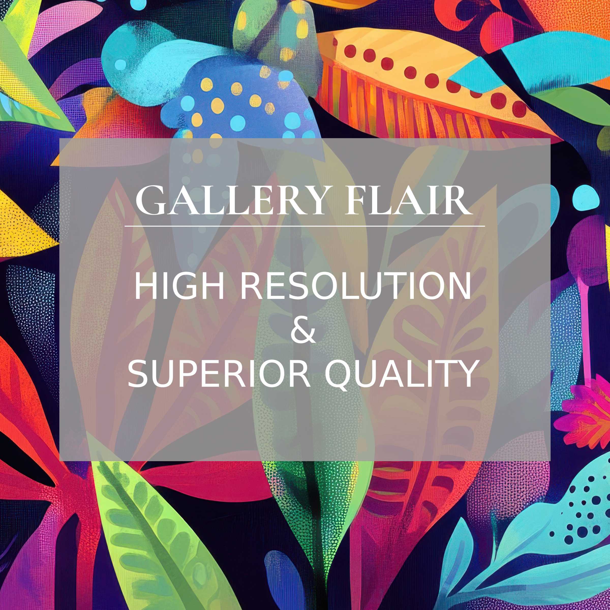 Vibrant, elegant pop art Frame TV picture with crisp resolution and refined color contrasts for modern upscale decor