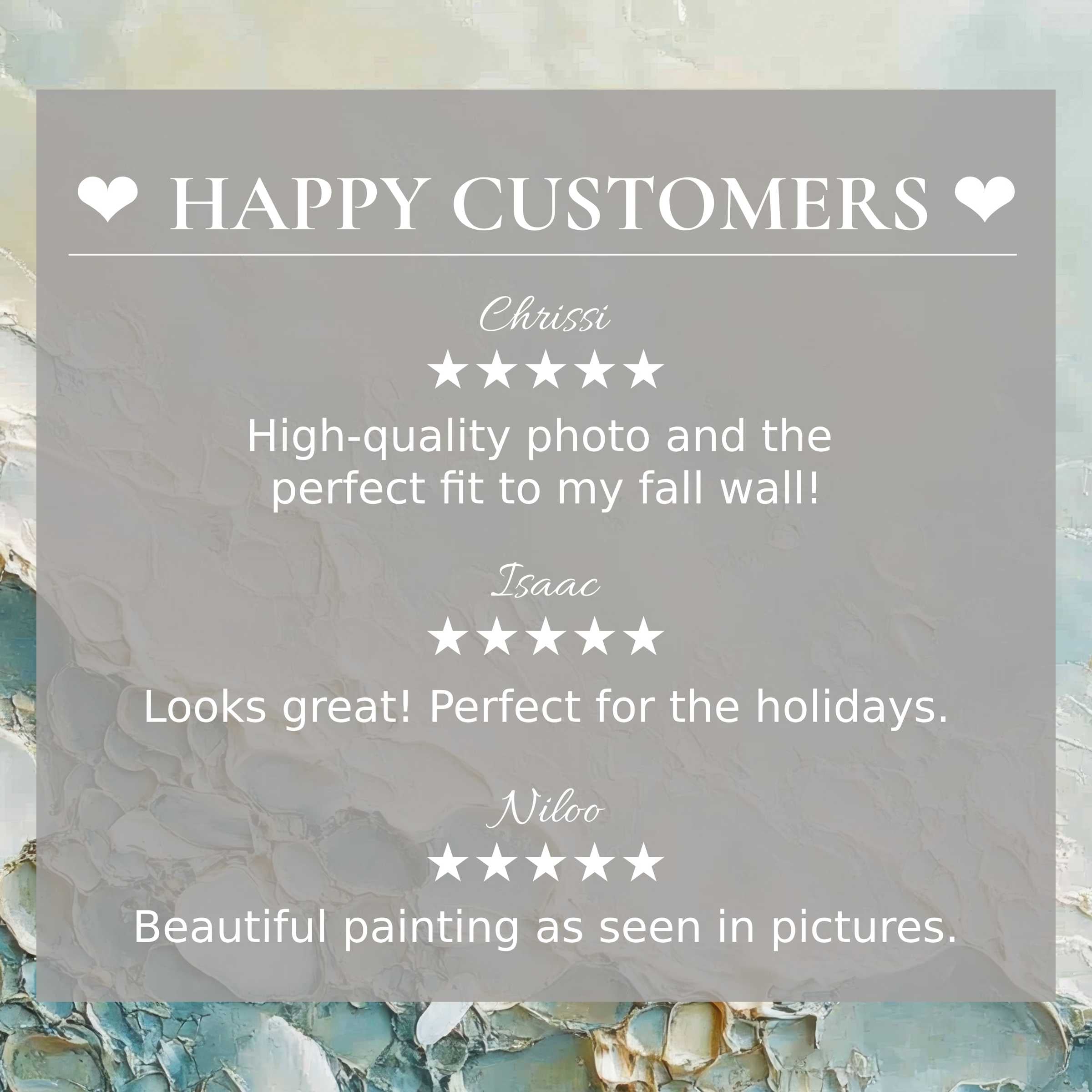 Beach art for Frame TV with abstract sunset hues, showcasing happy customer reviews to inspire trust and elegance